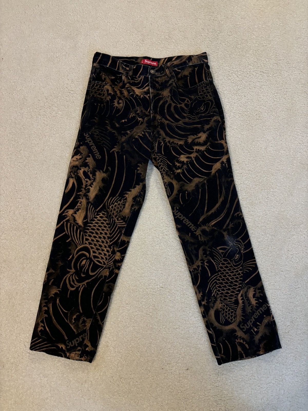 Supreme Supreme Waves Jeans Navy Gold Size US 30 / EU 46 - 1 Thumbnail