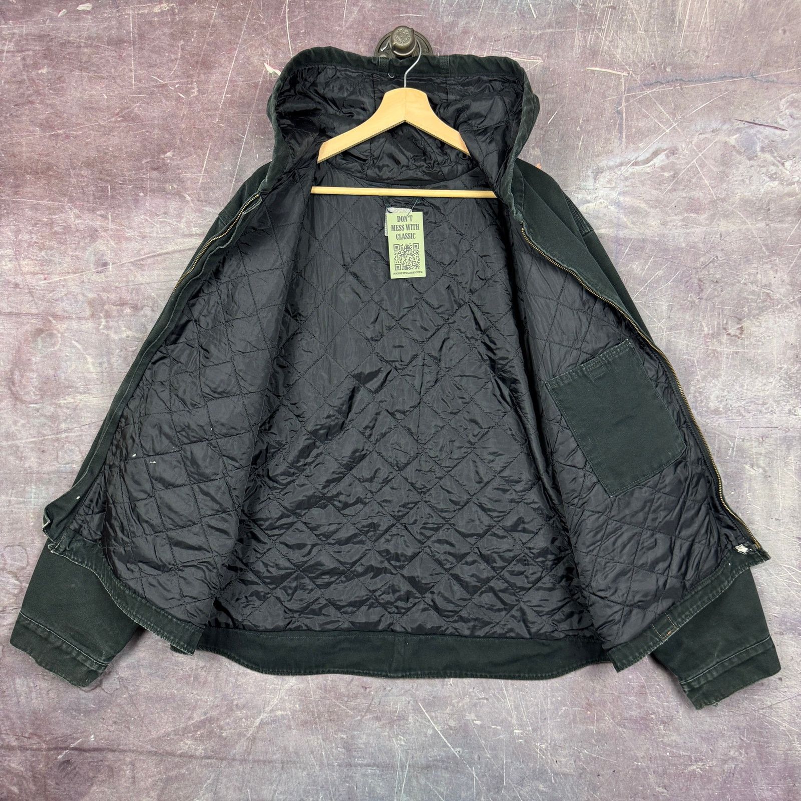 Carhartt × Vintage Early 00s Black Carhartt Hooded Detroit Work Jacket XL 2334 Size US XL / EU 56 / 4 - 5 Thumbnail