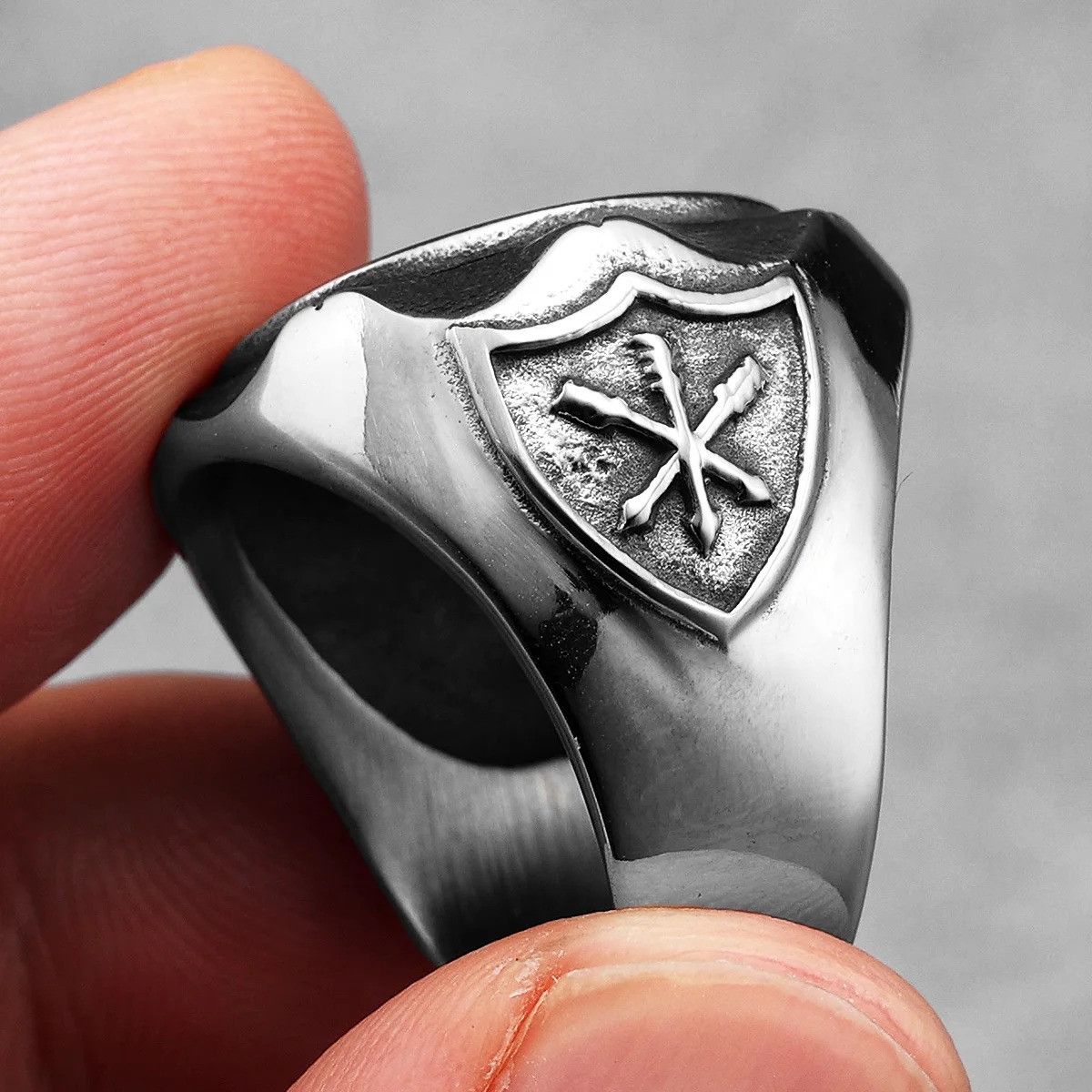 Vintage Retro Stylish Skull Men Ring Size ONE SIZE - 3 Thumbnail