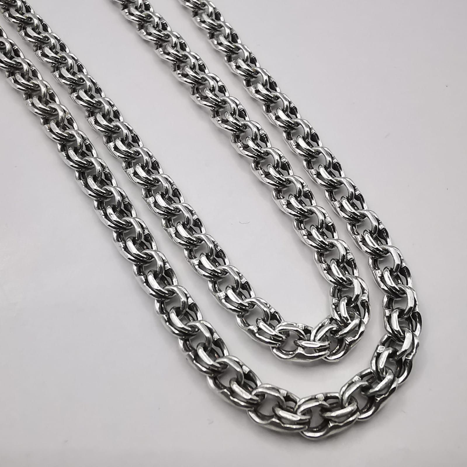 Sterling Silver Vintage Chain,925 Sterling Silver,Signed ,Handmade 20,31g Size ONE SIZE - 2 Thumbnail