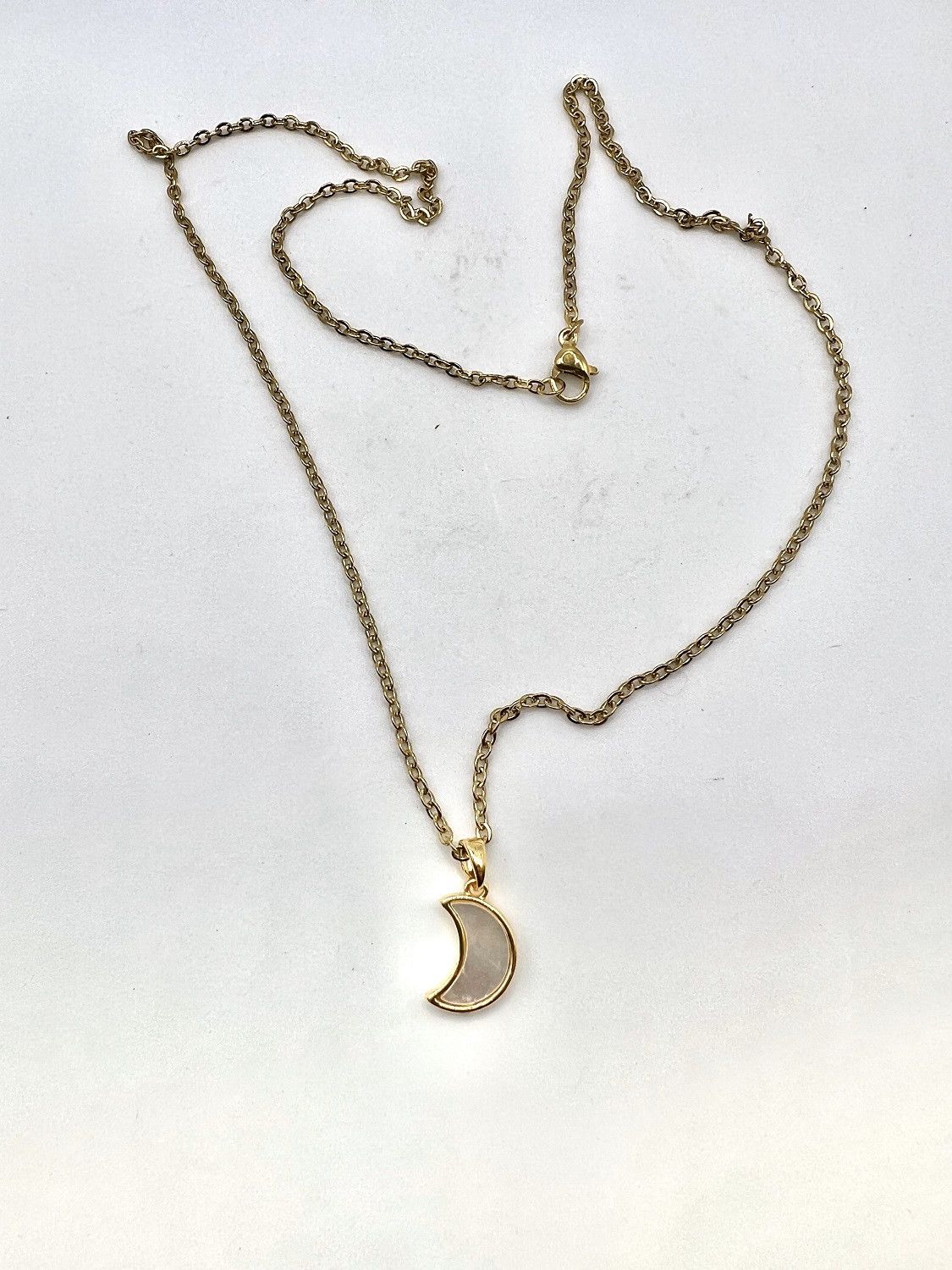 Handmade Moon Gold Chain Necklace Size ONE SIZE - 4 Thumbnail