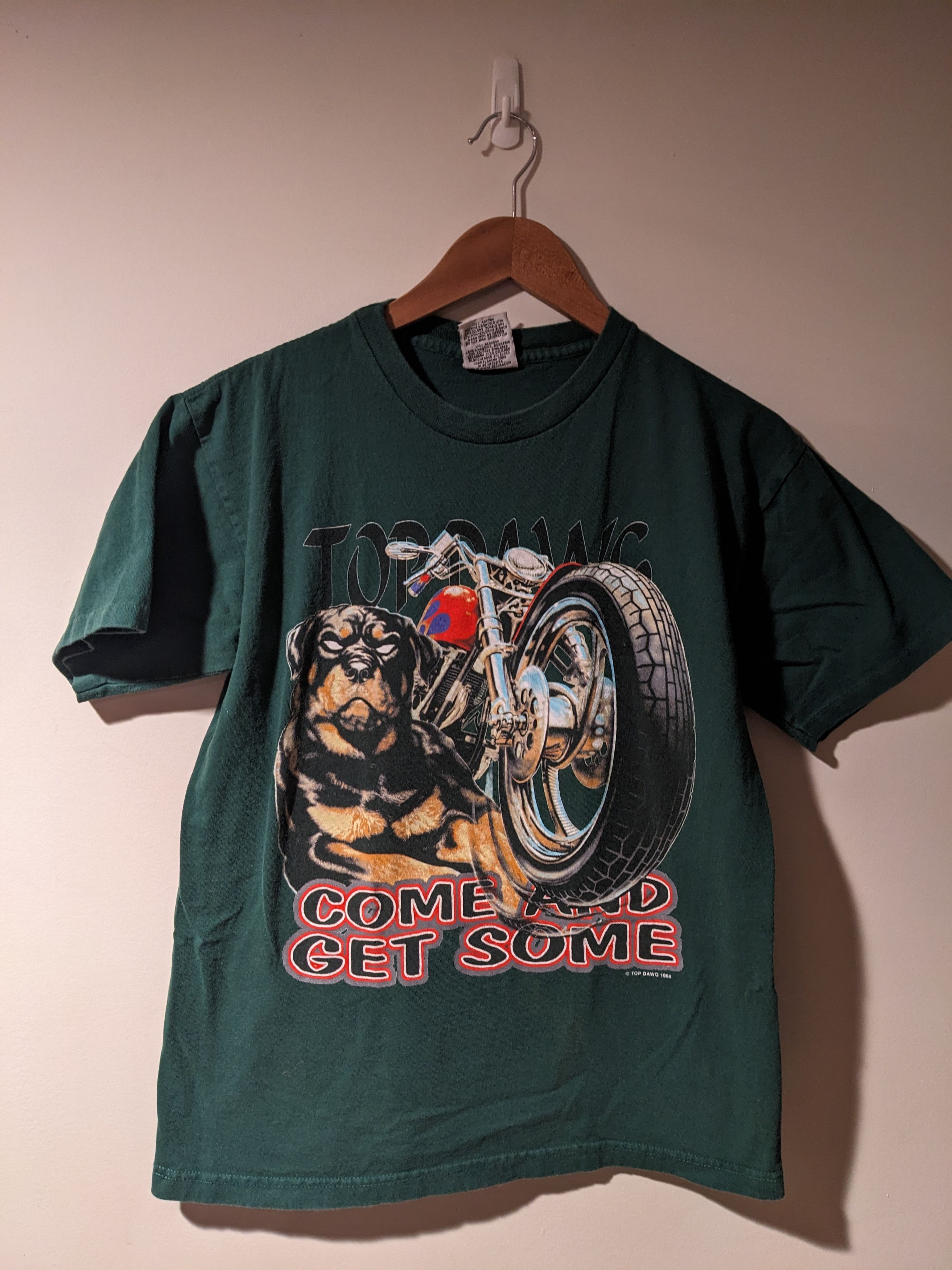 Harley Davidson × Vintage Vintage 1996 Top Dawg Motorcycle Come and Get Boys T-Shirt Size US S / EU 44-46 / 1 - 1 Thumbnail