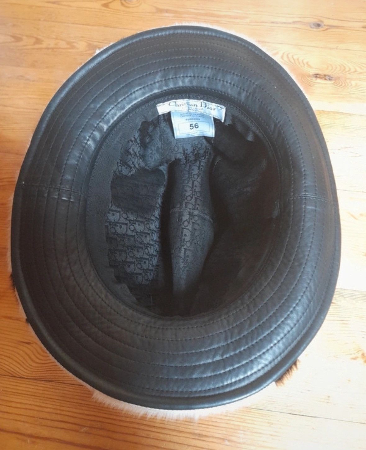 Dior Vintage Christian Dior bucket hat cowboy fur leather size 56 Size ONE SIZE - 3 Thumbnail
