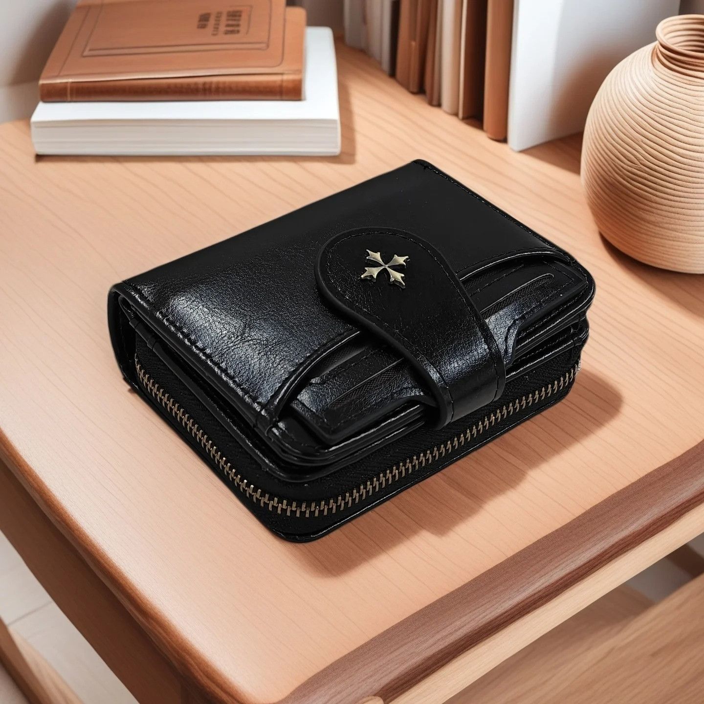 Japanese Brand leather short cross Wallet Size ONE SIZE - 5 Thumbnail