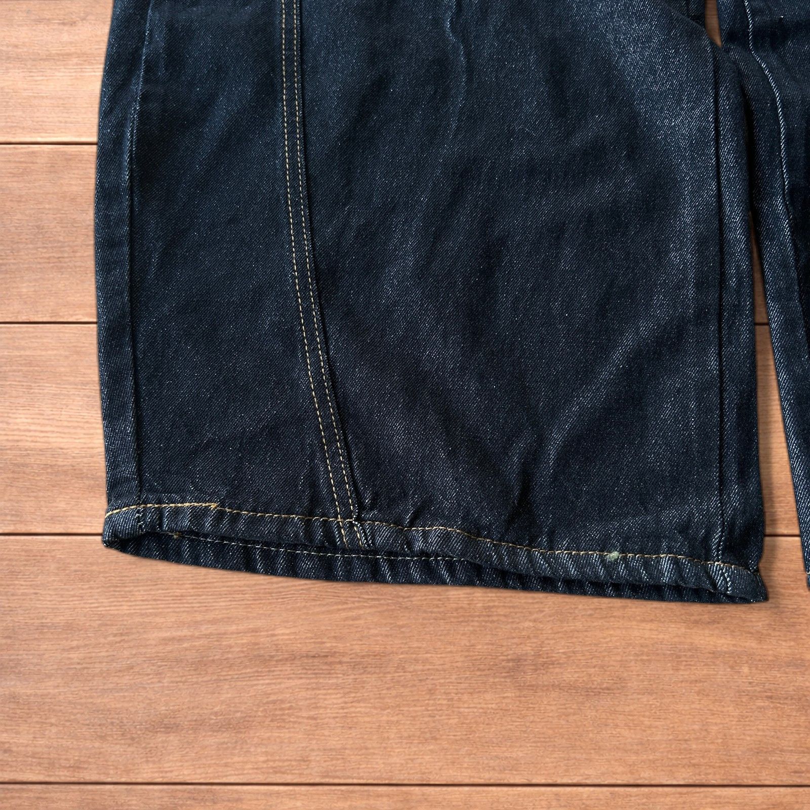 Japanese Brand Vintage style baggy wide leg Korean jeans in black. Size US 34 / EU 50 - 6 Thumbnail