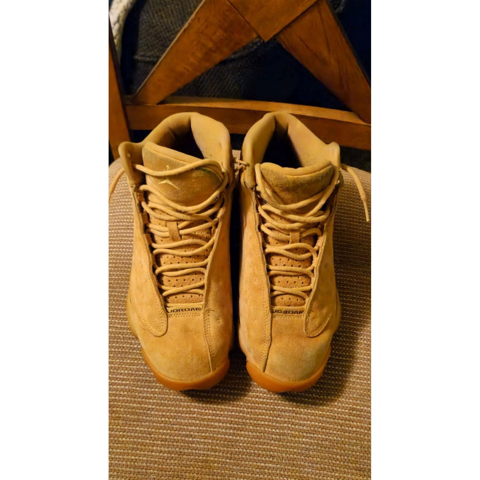 Jordan Brand Air Jordan 13 Retro Wheat Sneaker Mens 8.5 Brown Nubuck 2017 AA1233-700 Size US 8 / EU 41 - 3 Thumbnail