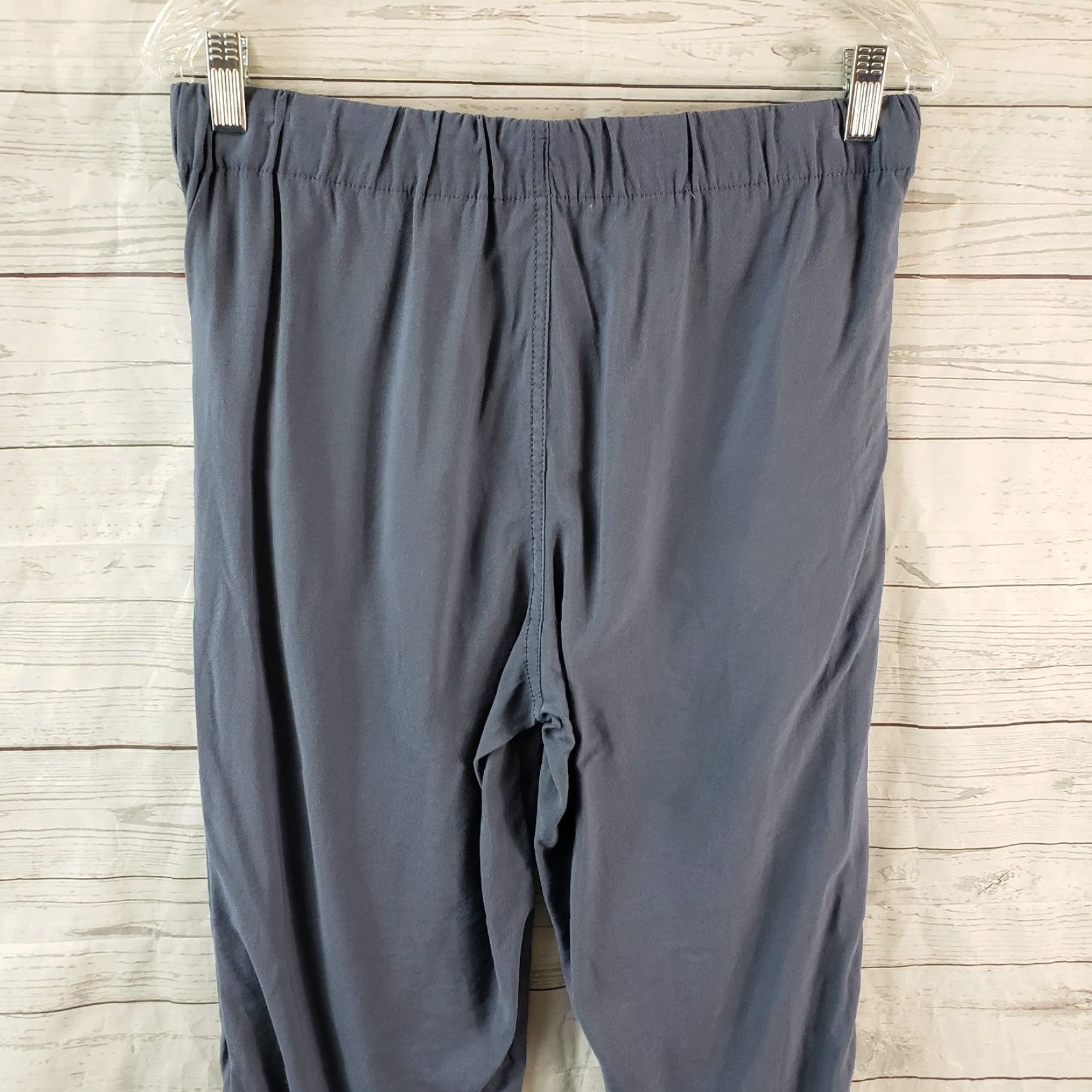 Madewell Madewell Womens Drawstring Track Trousers Medium Blue Viscose High Rise Pants Womens Size 32" / US 10 / IT 46 - 4 Thumbnail
