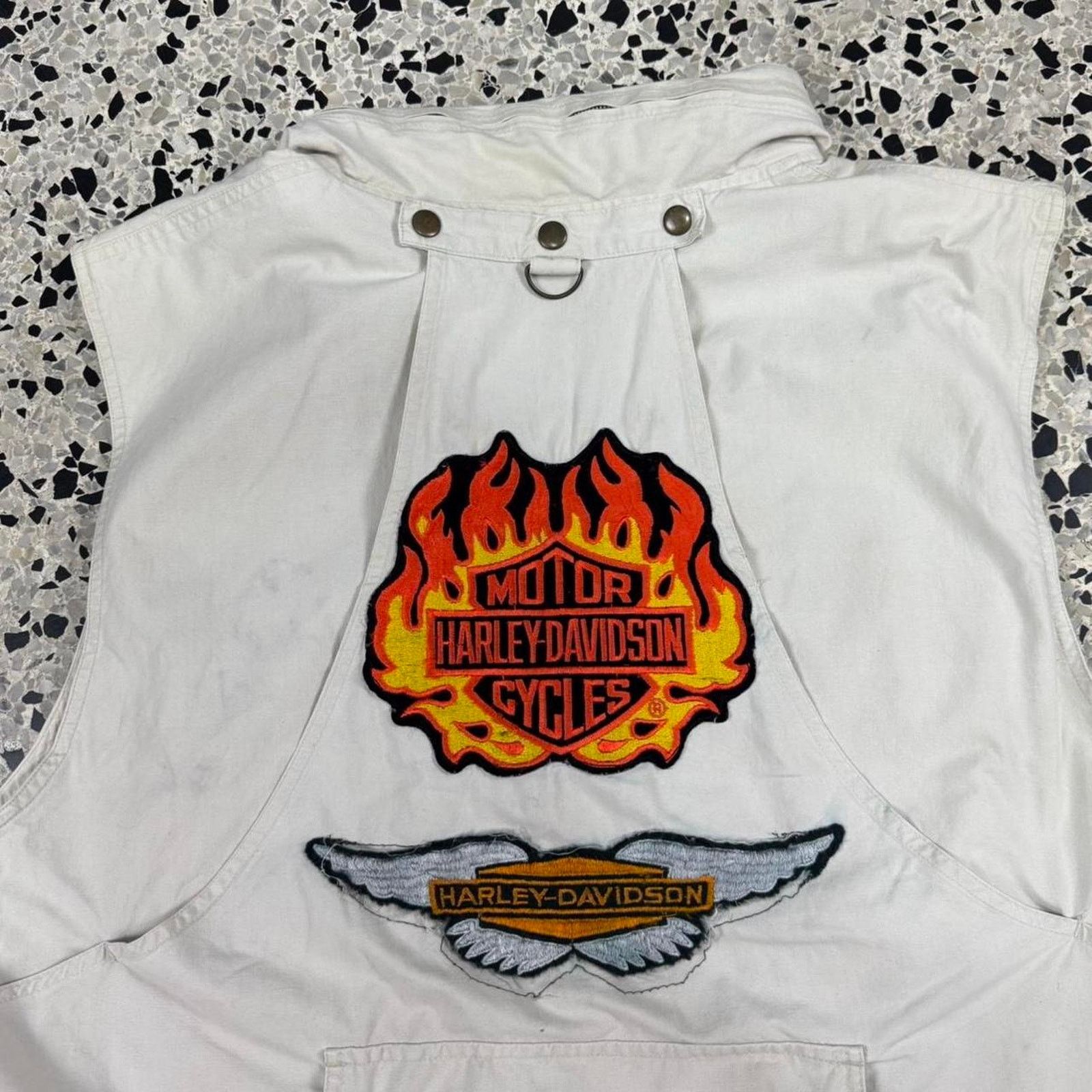 Banana Republic × Harley Davidson × Vintage VINTAGE 90S Y2K CUSTOM HARLEY DAVIDSON HUNTING VEST W/ HOOD: Size US XL / EU 56 / 4 - 8 Thumbnail