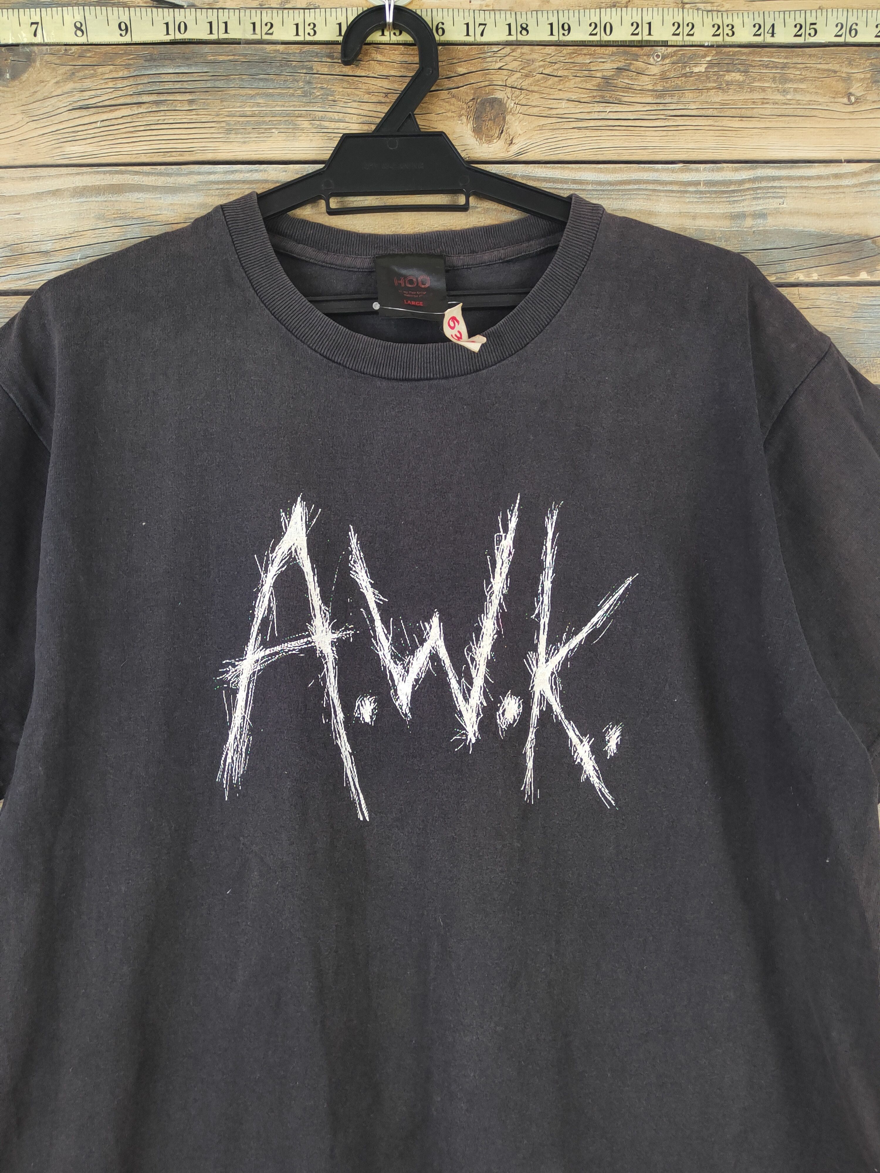 Japanese Brand × Vintage A.W.K Black Faded Short Sleeve T-shirts #632 Size US L / EU 52-54 / 3 - 2 Thumbnail