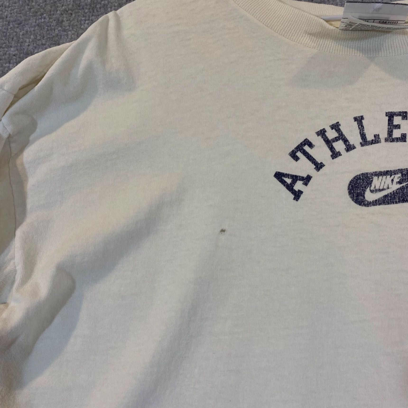 Nike VINTAGE Nike Shirt Mens XL White Check Swoosh Team Athletics L/S Y2K Logo Graphic Print Classic Size US XL / EU 56 / 4 - 5 Thumbnail