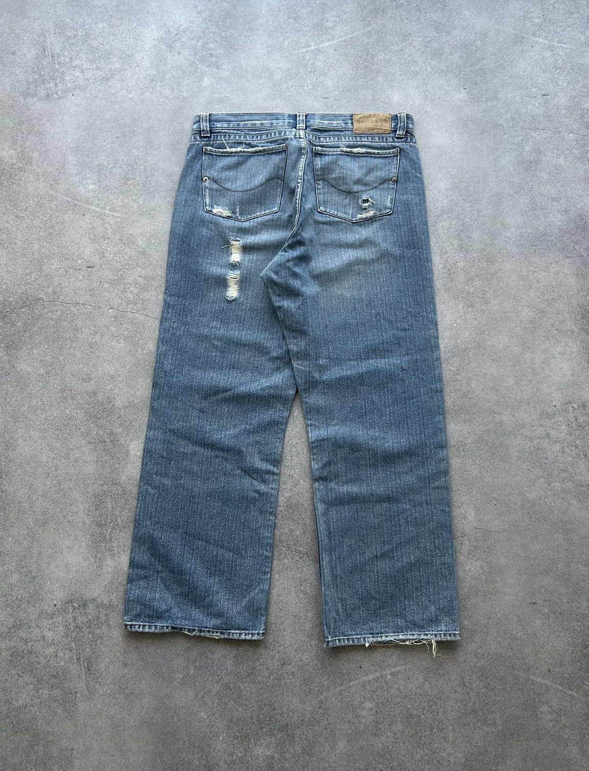 Japanese Brand Vintage Machine Distressed denim baggy jeans mens Size US 32 / EU 48 - 3 Thumbnail