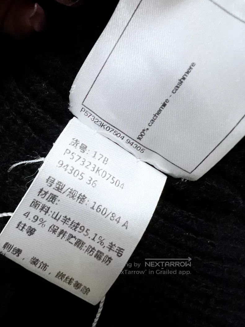 Chanel Chanel Letter embroidery long-sleeved cashmere cardigan co Size XS / US 0-2 / IT 36-38 - 8 Thumbnail