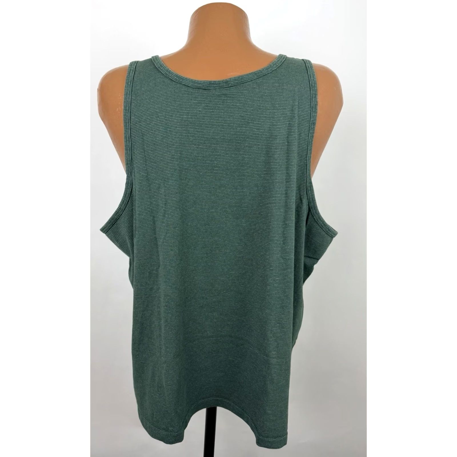 Vintage VINTAGE 90s Tank Top Mens XL Forest Green Striped Workout Beach Kentucky Size US XL / EU 56 / 4 - 5 Thumbnail