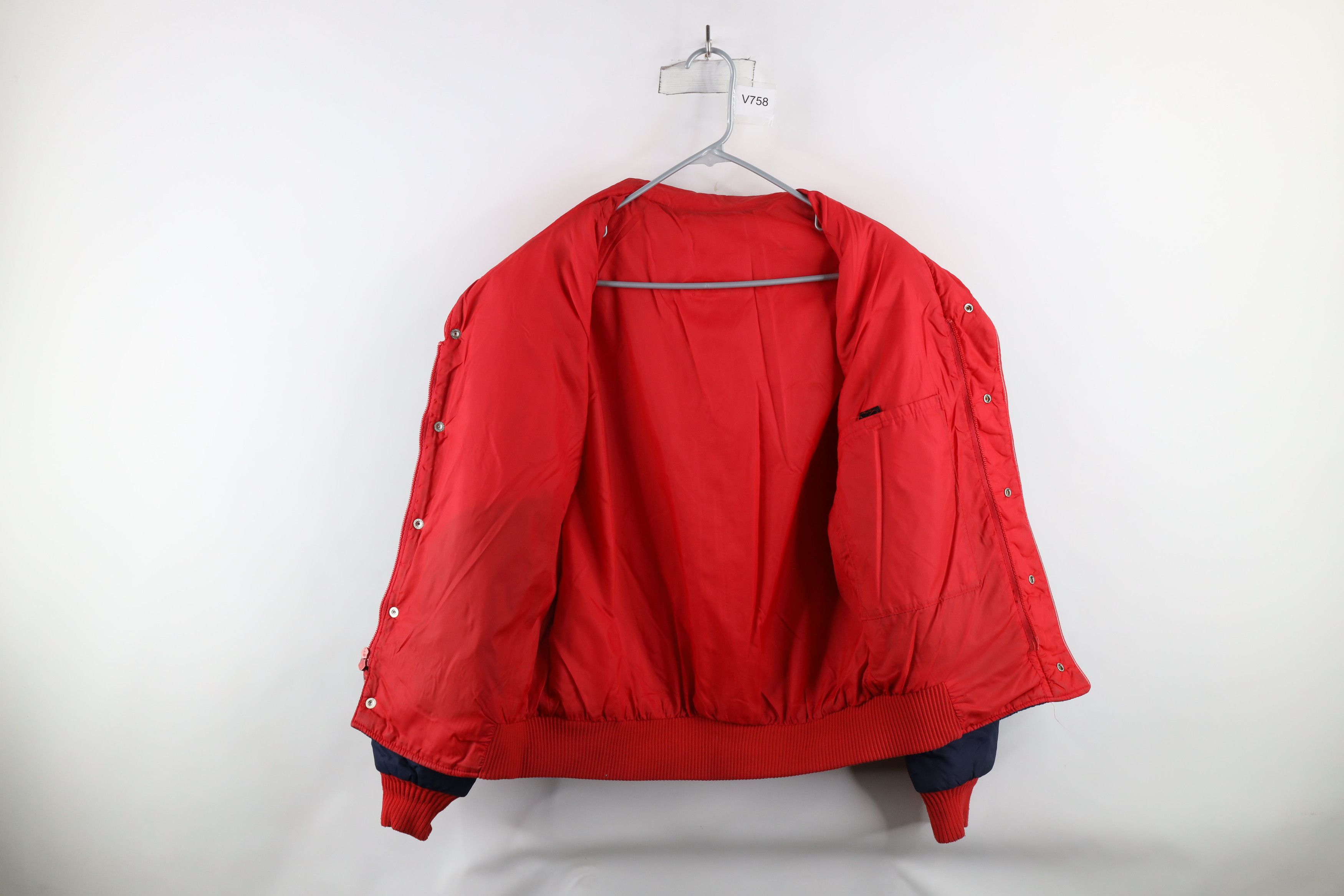 Vintage Vintage 70s Streetwear Striped Winter Puffer Jacket Blue Size US M / EU 48-50 / 2 - 9 Thumbnail
