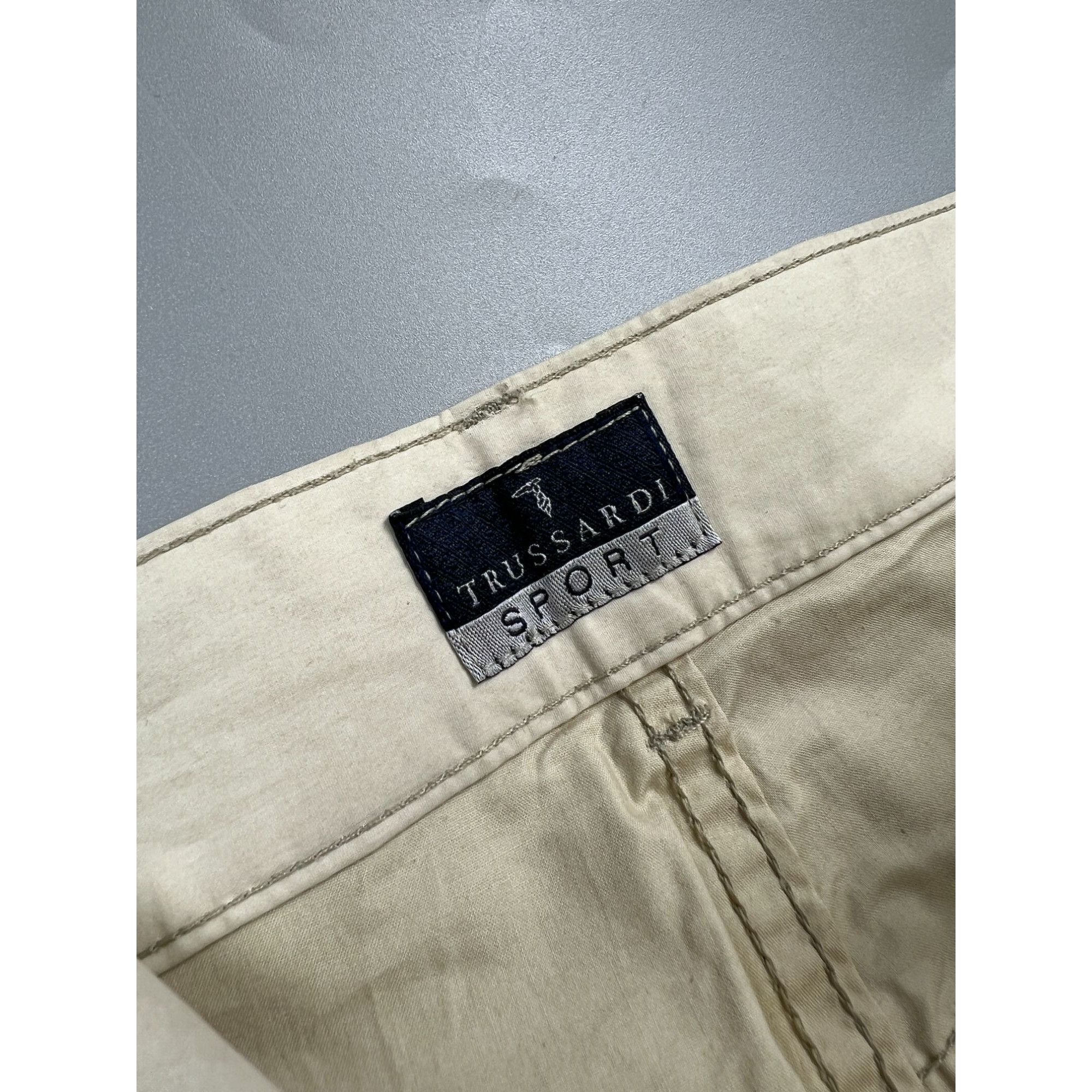 Trussardi Trussardi Sport Beige Coated Cotton Pants (Y0988) Size US 38 / EU 54 - 8 Thumbnail