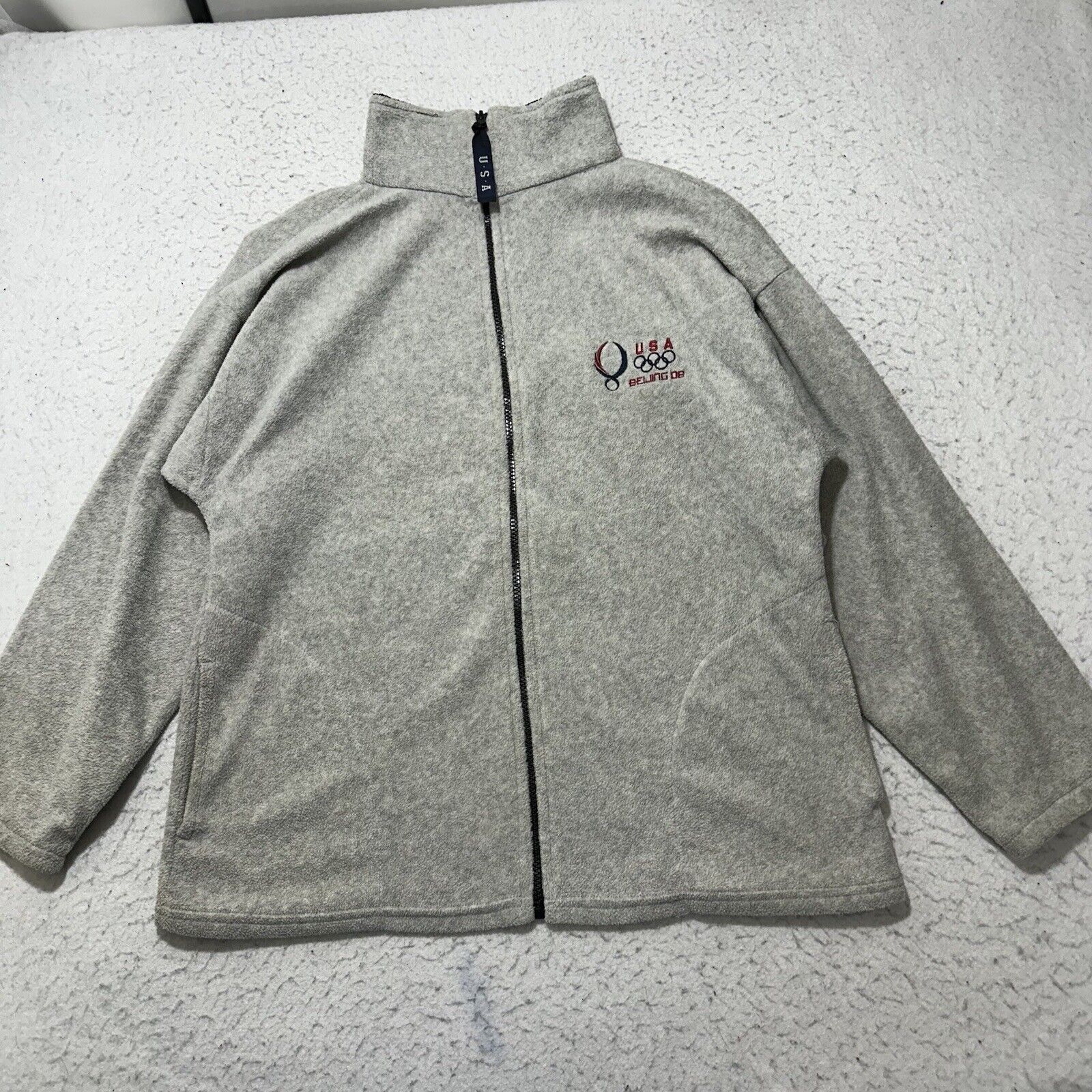 USA Olympics Vintage '08 Beijing Olympics USA Medium Fleece Sweatshirt Size M / US 6-8 / IT 42-44 - 1 Thumbnail