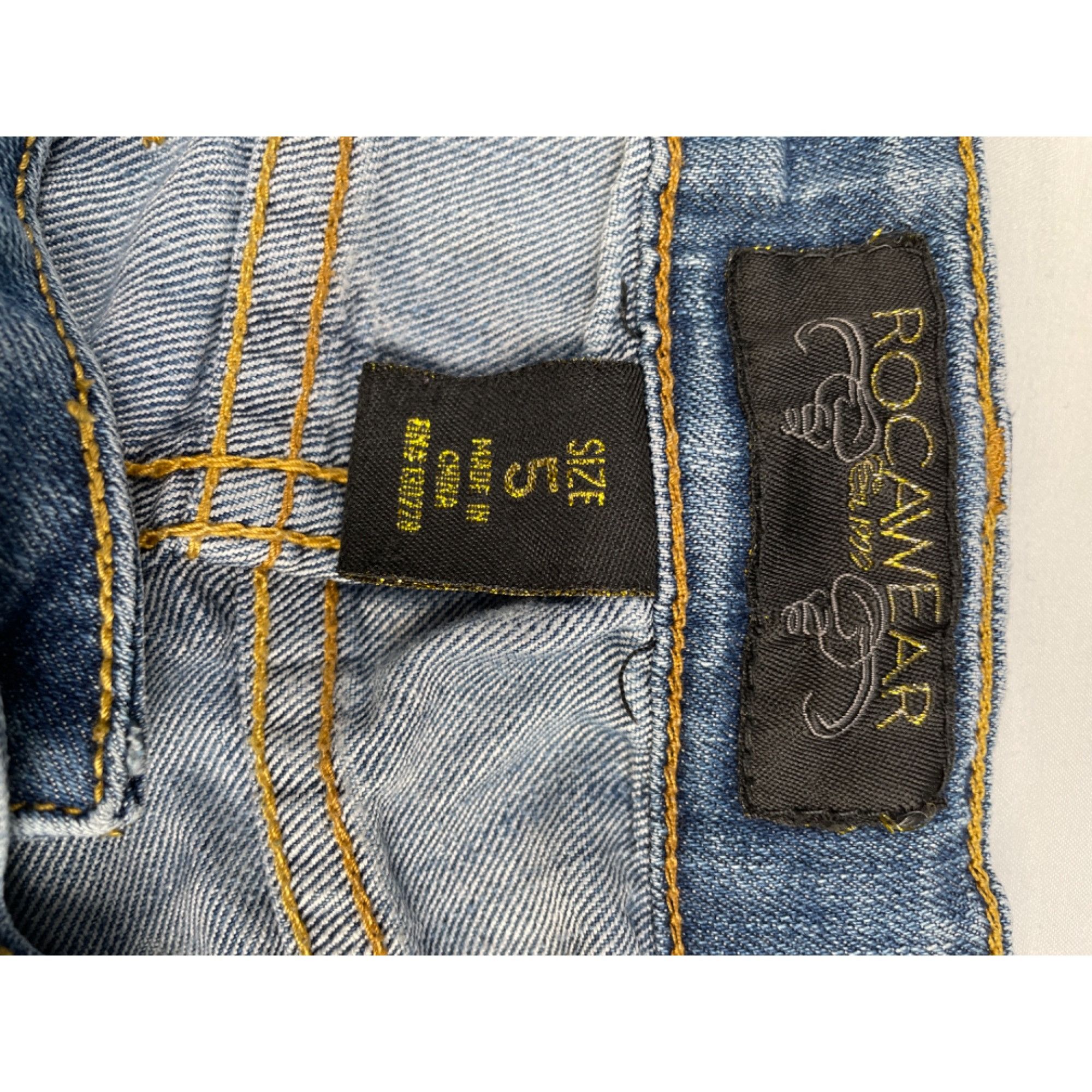 Rocawear Rocawear Women's Blue Straight/Stretch Jeans Embroidered po Size 27" / US 4 / IT 40 - 3 Thumbnail