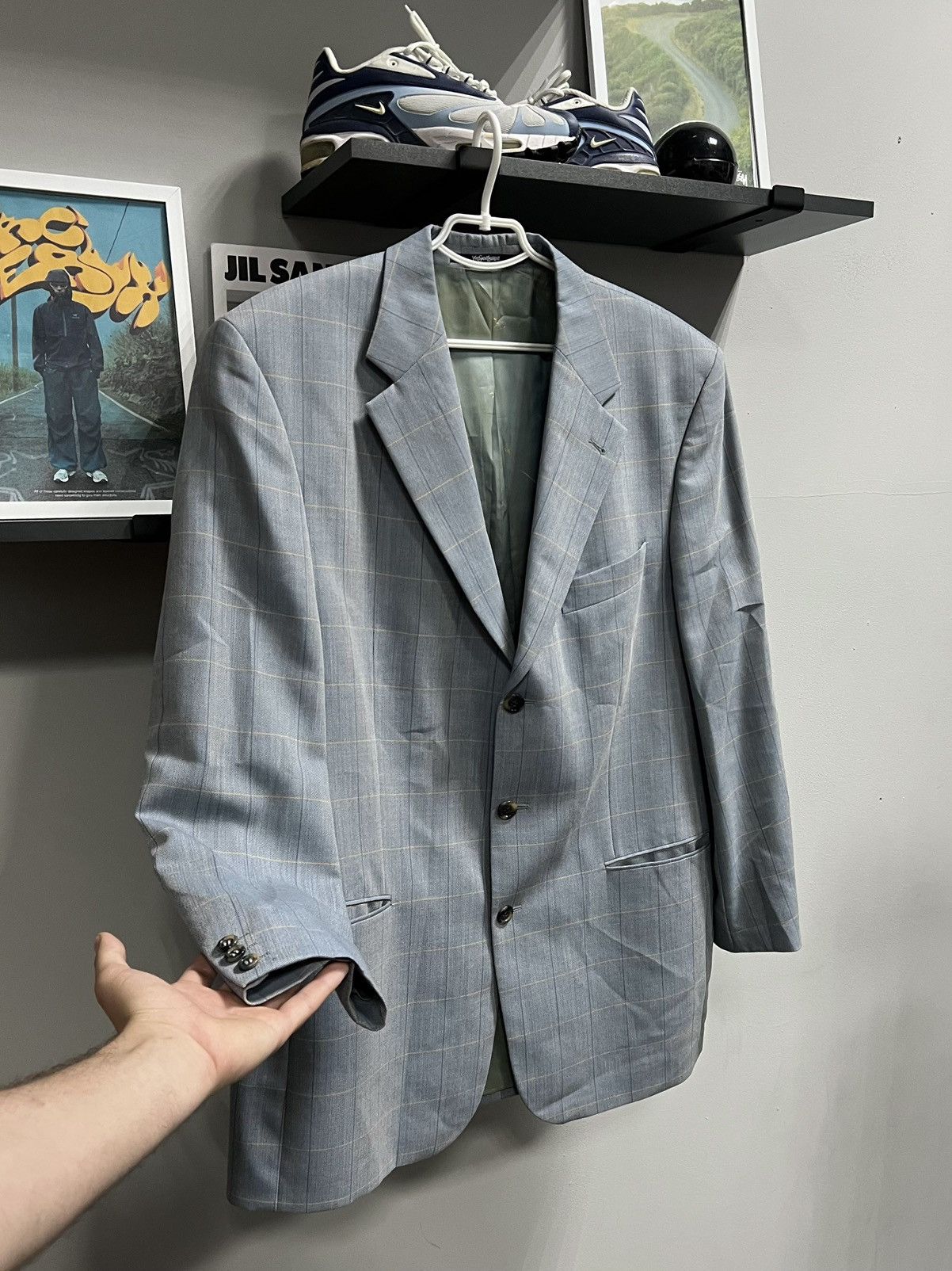 Yves Saint Laurent Yves Saint Laurent pour home blazer blue jacket YSL unisex Size 40R - 2 Thumbnail