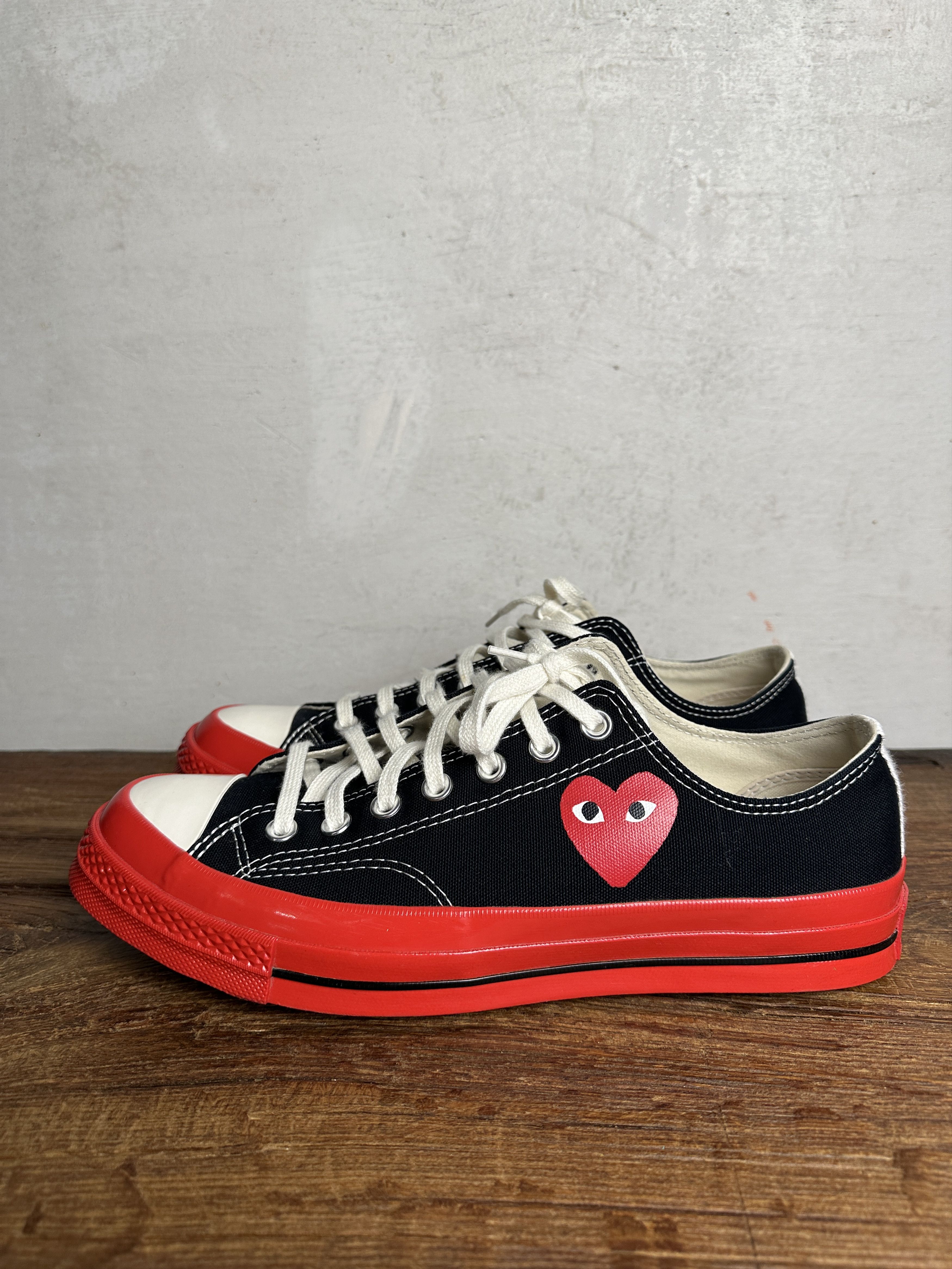 Comme des Garcons Converse Chuck 70 CDG OX Black High Top Sneakers Size US 10 / EU 43 - 2 Thumbnail