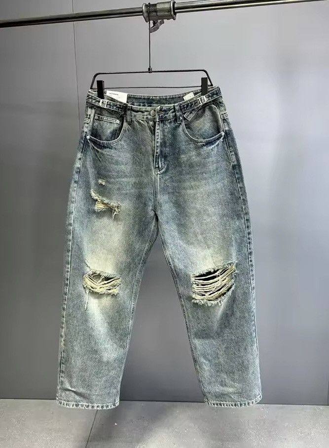 Japanese Brand × Jean Stylish Skateboard Baggy Ripped Jeans Size US 31 - 6 Thumbnail