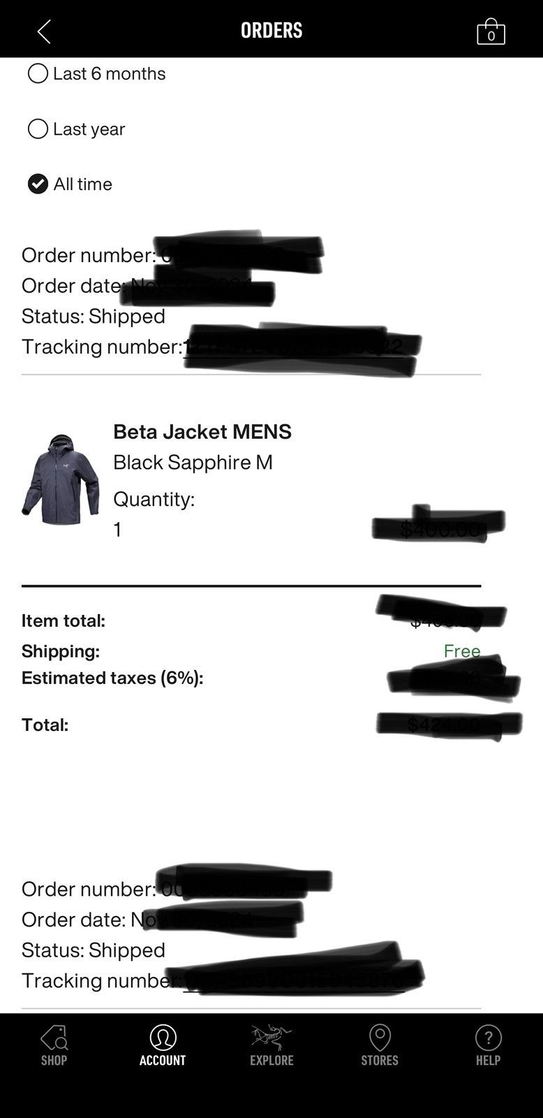 Arc'teryx Arc’teryx Beta jacket black sapphire Size US L / EU 52-54 / 3 - 13 Thumbnail