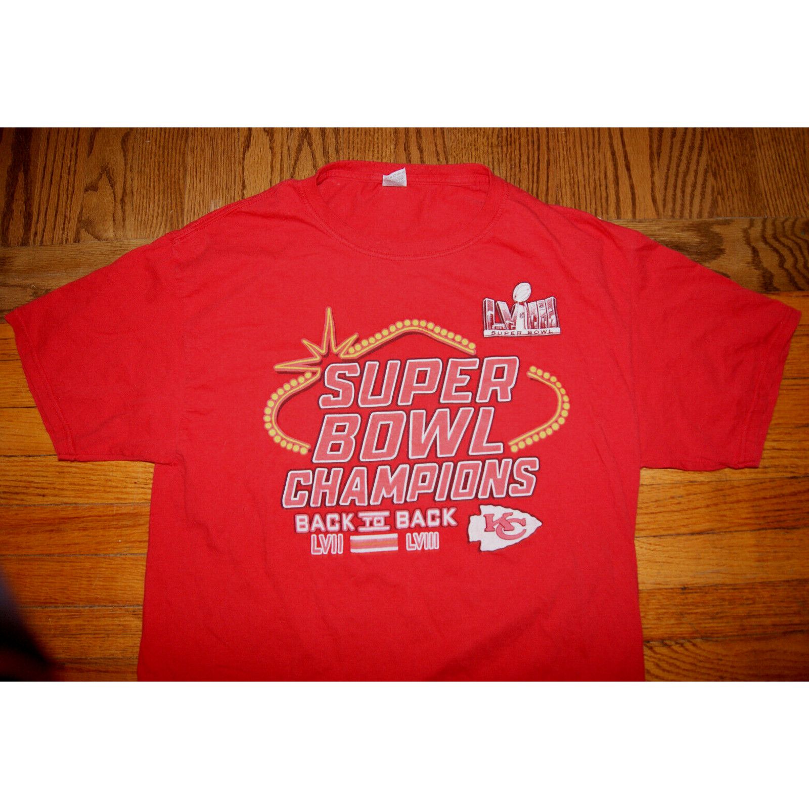 Fruit Of The Loom Kansas City Chiefs Super Bowl 2024 Champions L TShirt Size US L / EU 52-54 / 3 - 1 Thumbnail