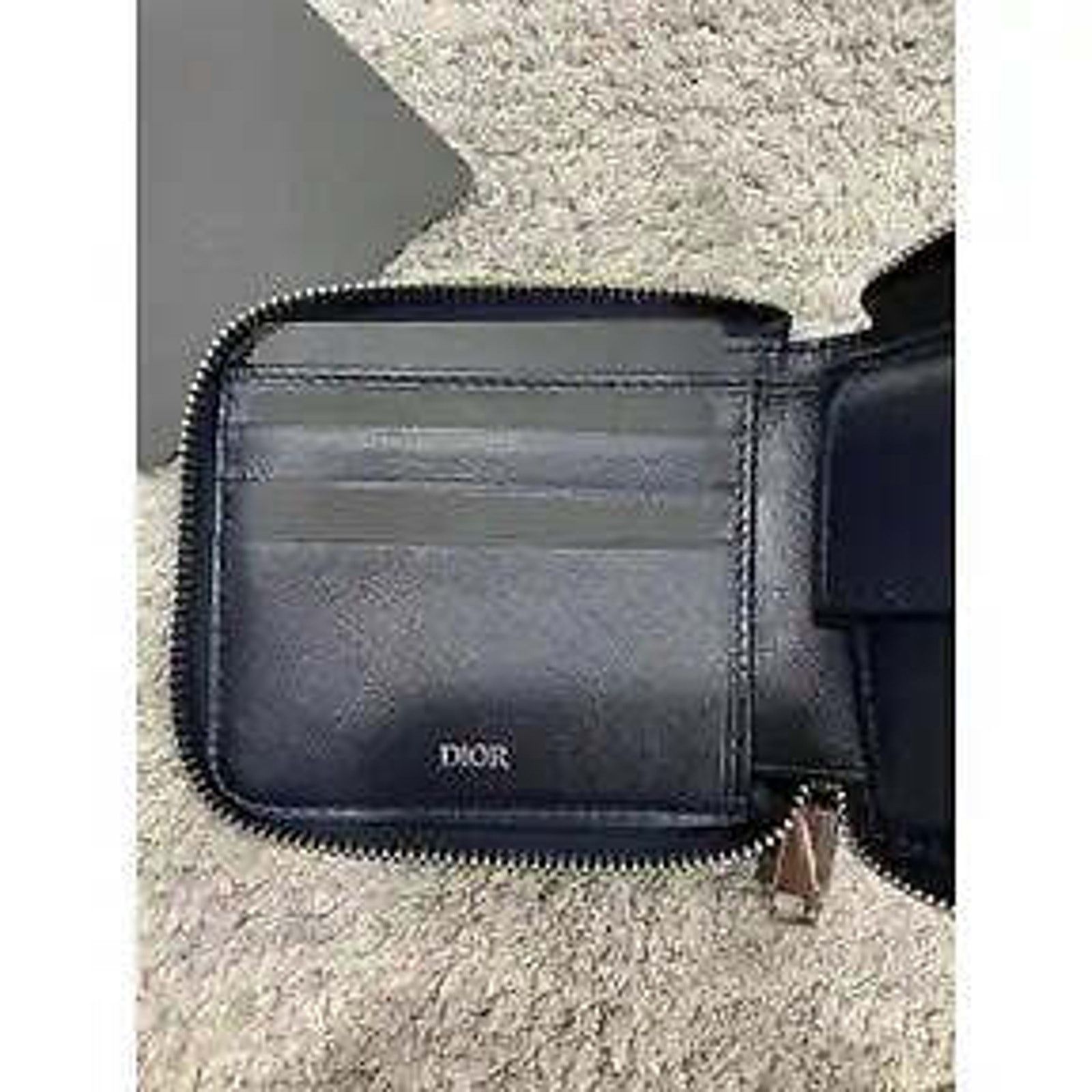 Dior Air Dior Jordaan White Logo Small Zip Around Compact Wallet Size ONE SIZE - 8 Thumbnail