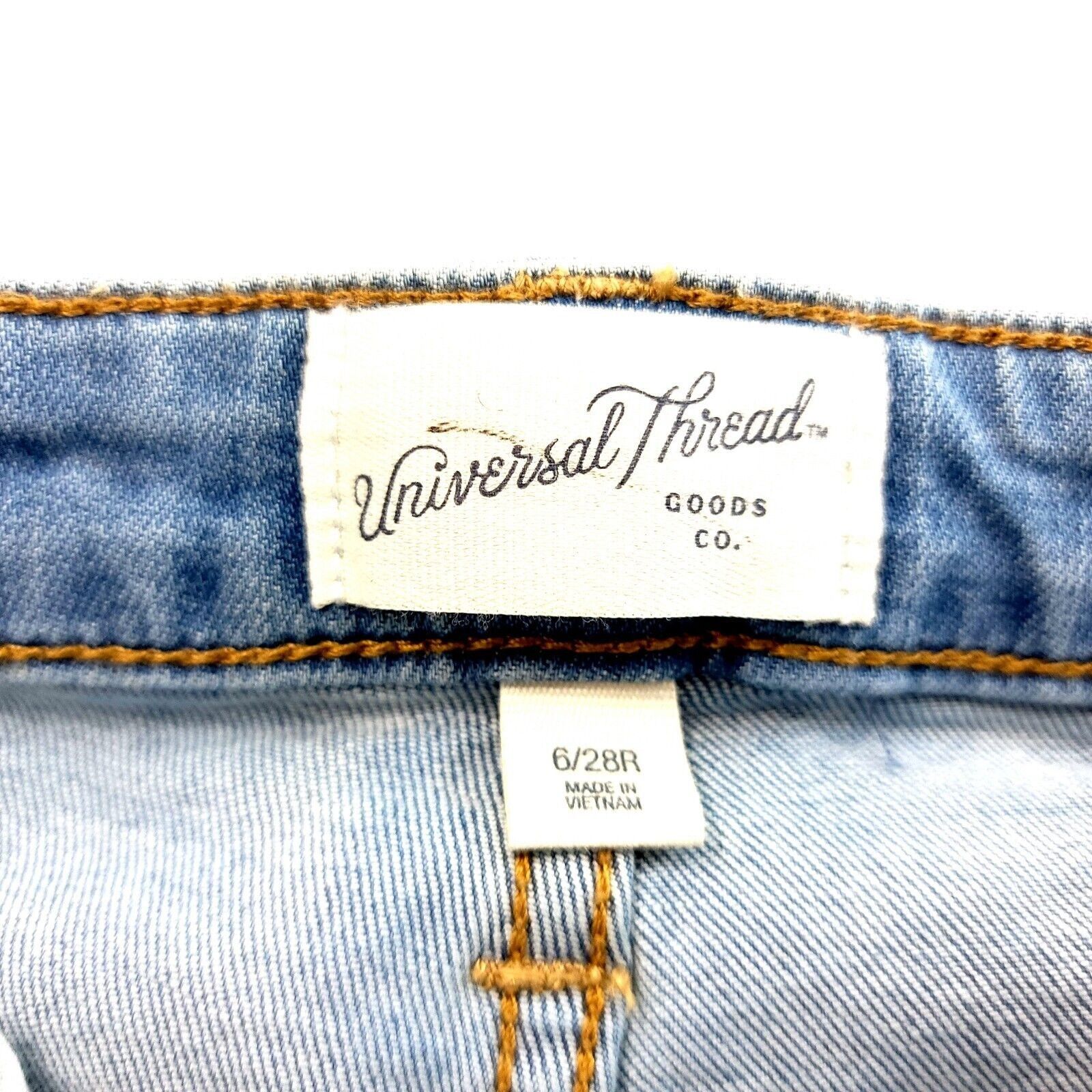 Designer Universal Thread Goods Co. Blue Jeans 6/28R Candiani Denim H Size 28" / US 6 / IT 42 - 5 Thumbnail