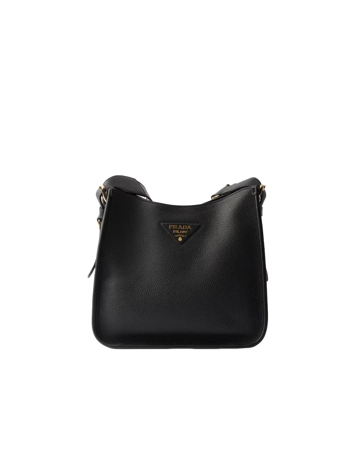 PRADA Med $3300 Black Leather Shoulder Bag New Auth