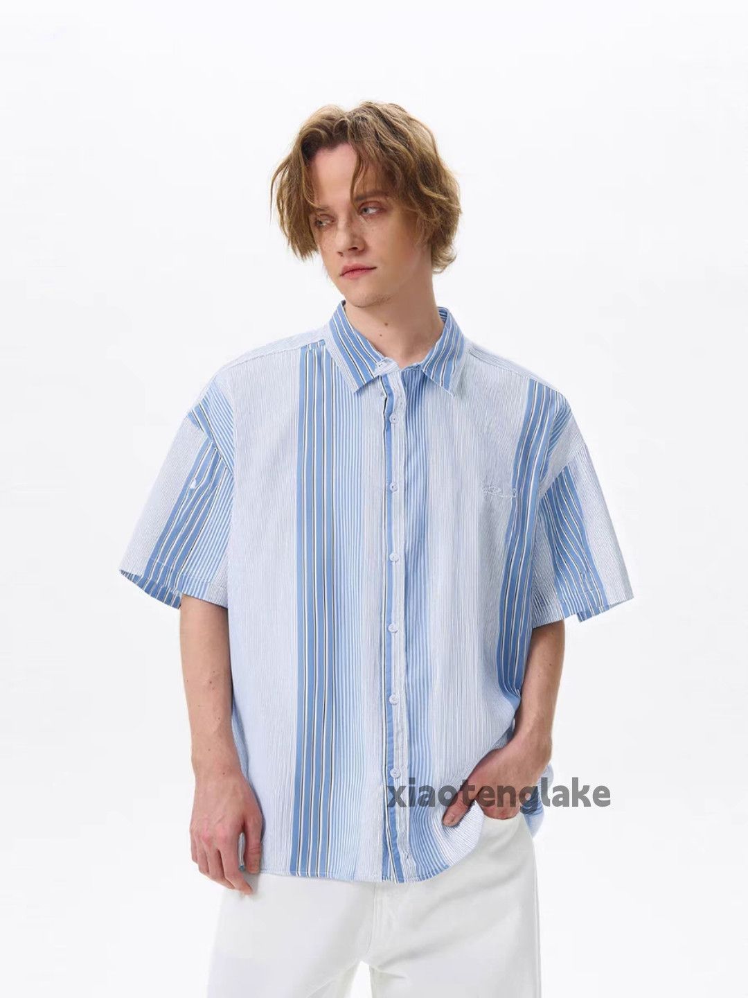 Designer Unisex outdoor utility striped yuppie Hawaiian shirt Size US L / EU 52-54 / 3 - 5 Thumbnail