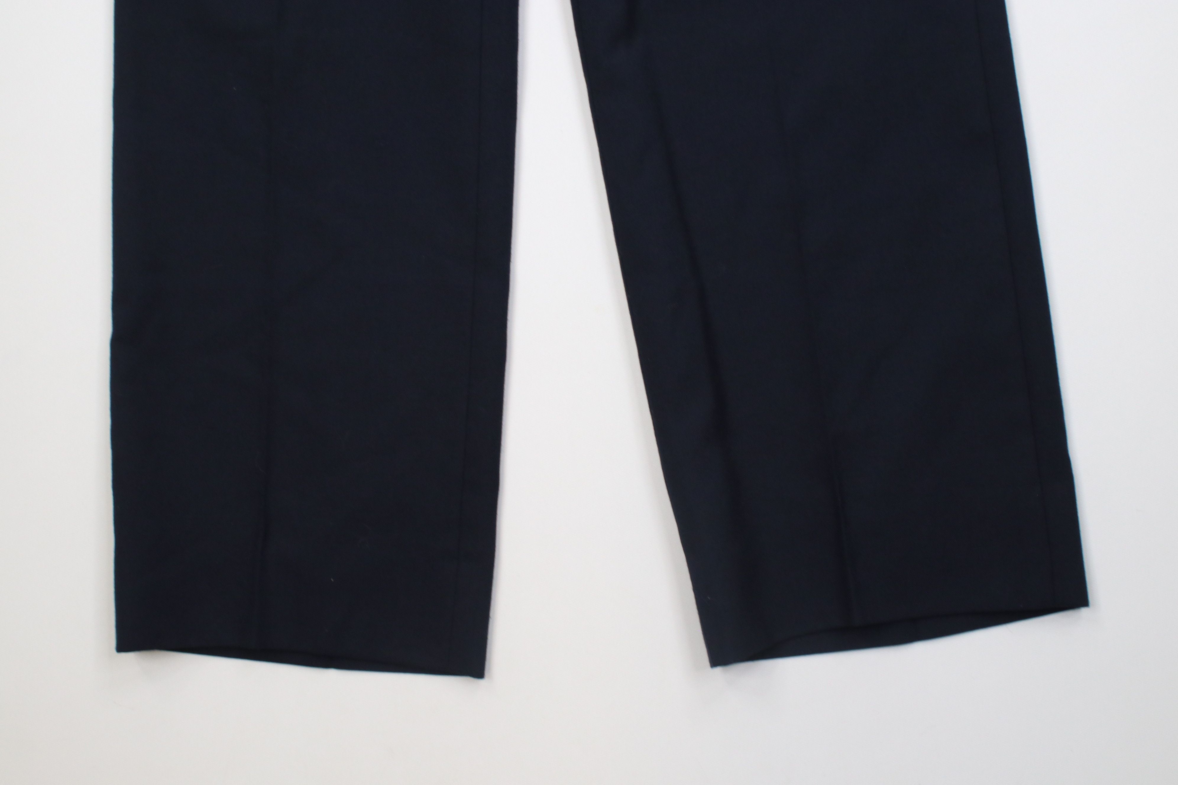 Vintage Vintage 70s Streetwear Wool Wide Leg Chino Pants Blue USA Size US 32 / EU 48 - 4 Thumbnail