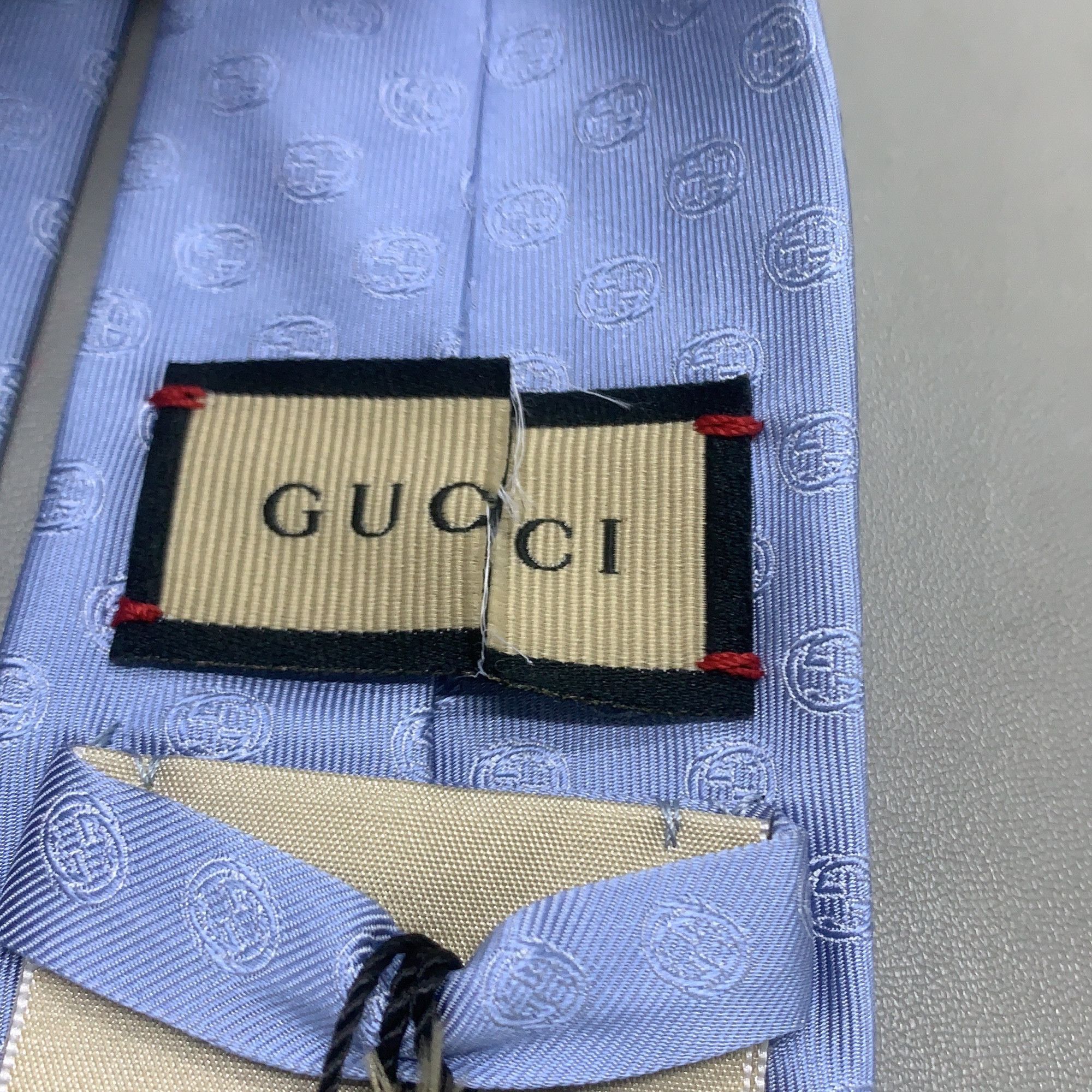 Gucci GUCCI Silk Tie in Light Blue Color-2506 Size ONE SIZE - 7 Thumbnail