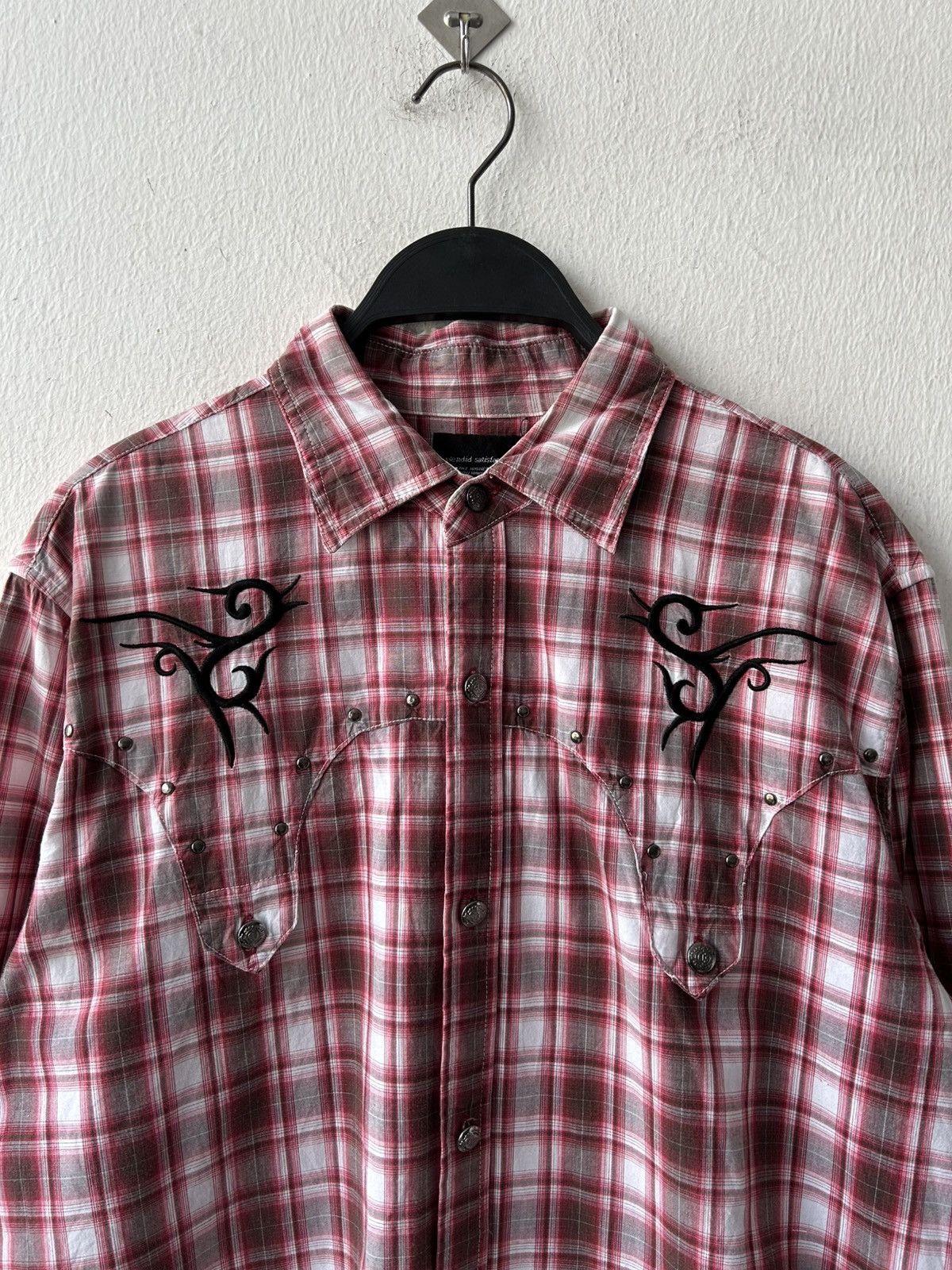 Y2k Tattoo Embroidery Flannel