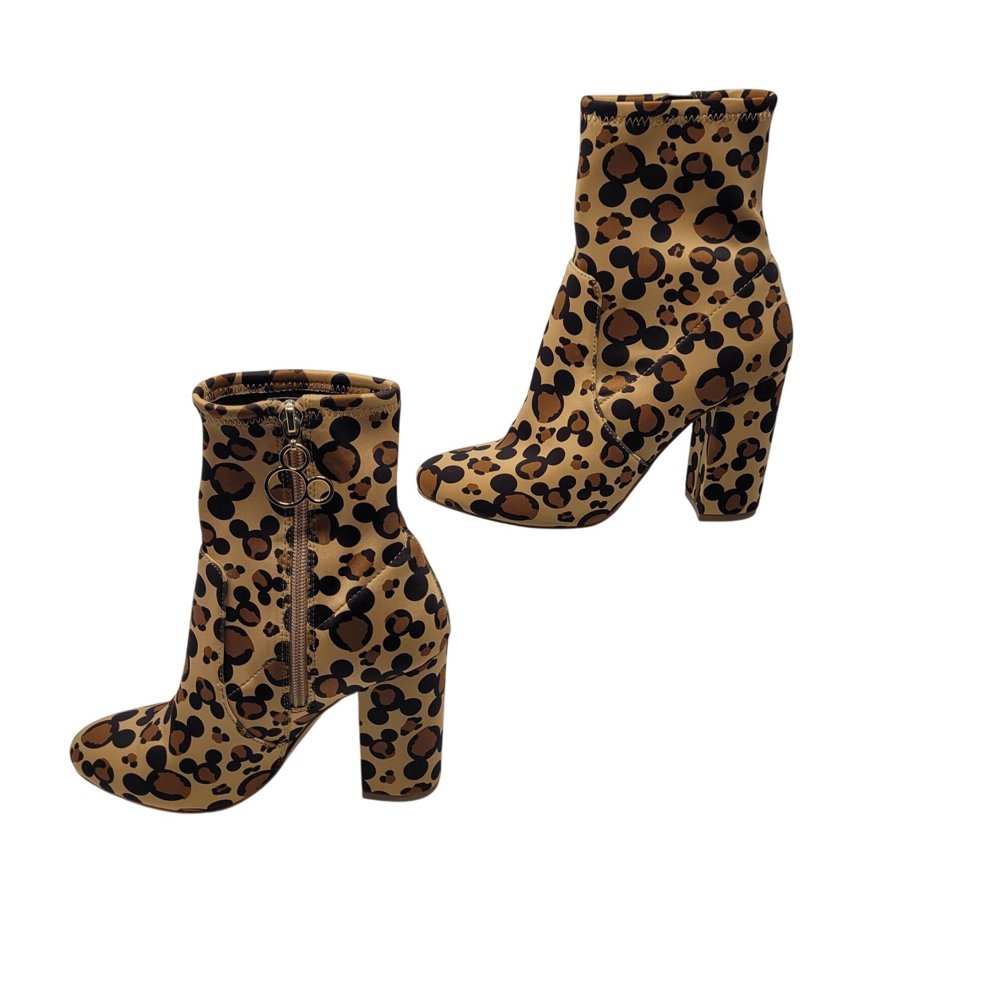 Aldo × Disney Disney X Aldo Step In Magic Leopard Chunky Heel Sock Bootie Size US 6 / IT 36 - 9 Thumbnail