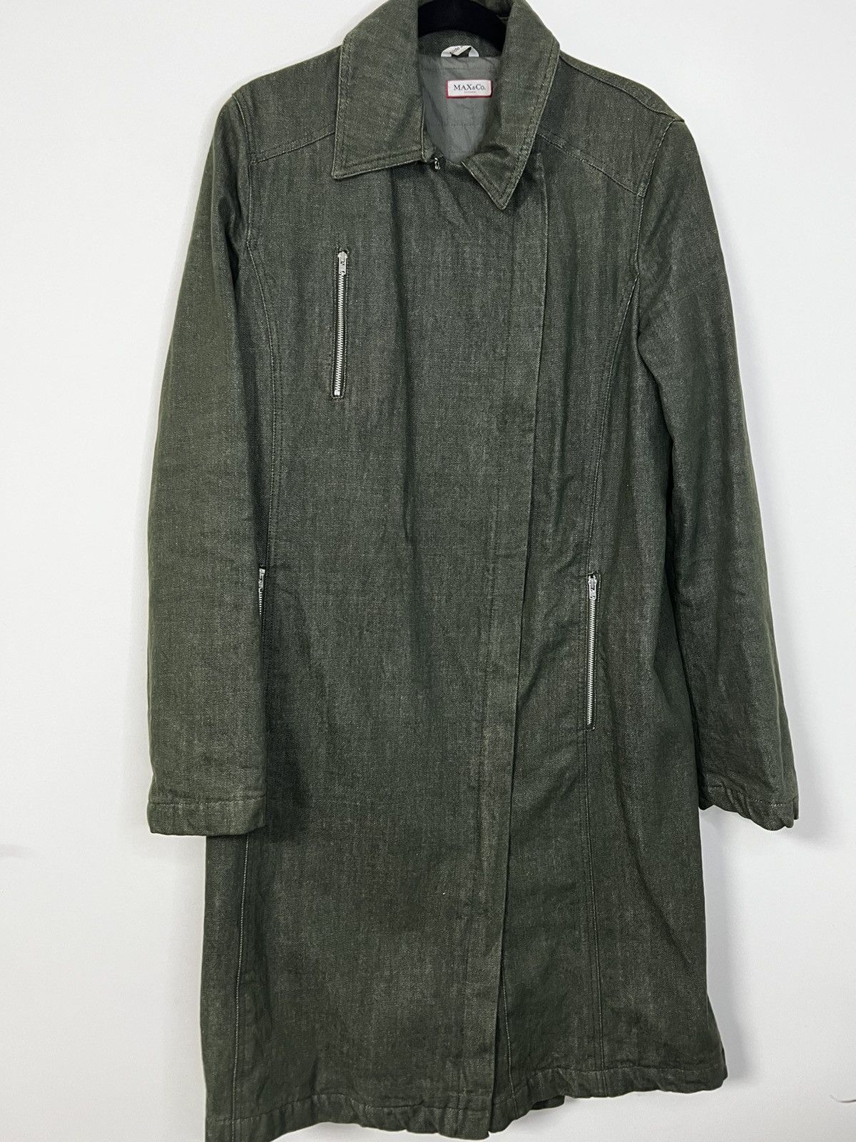 Max Mara Max mara cotton coat green L Size L / US 10 / IT 46 - 1 Thumbnail