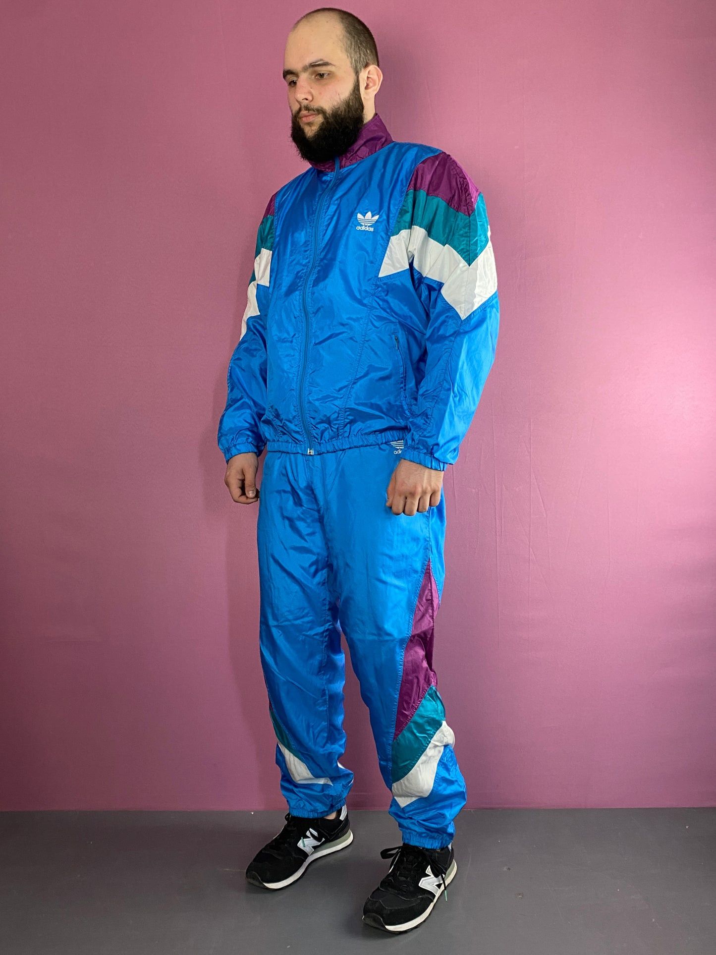 90s Adidas Originals Vintage Men's Tracksuit Set - L