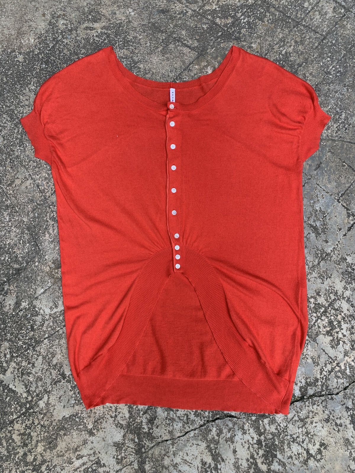 Designer × Japanese Brand × Sunao Kuwahara sunao kuwahara Japan Short Sleeves Knitted Button Top Size M / US 6-8 / IT 42-44 - 1 Thumbnail