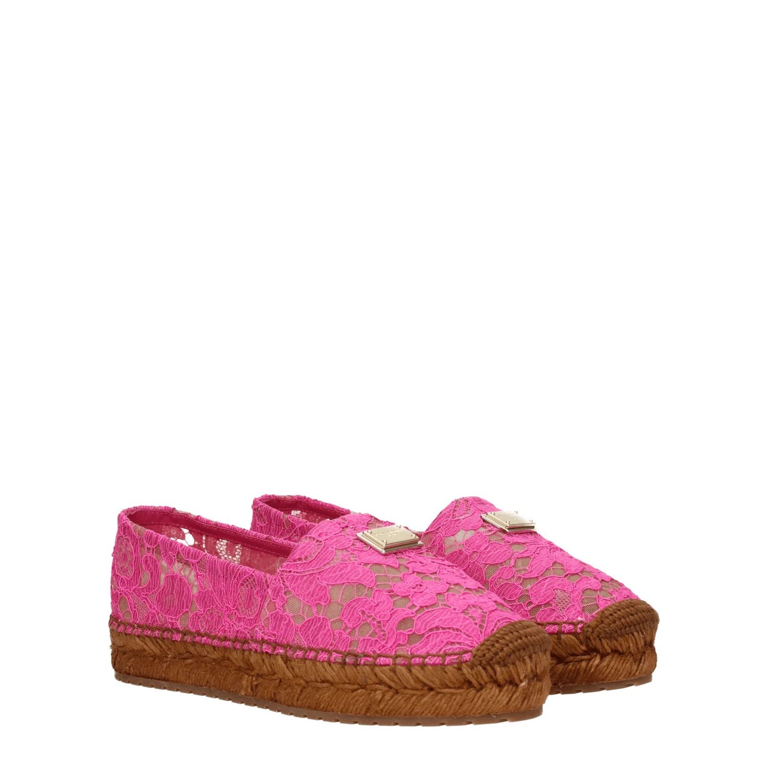 Dolce & Gabbana ob1o1e1124 Fabric Espadrilles in Fuchsia Size US 6 / IT 36 - 2 Thumbnail