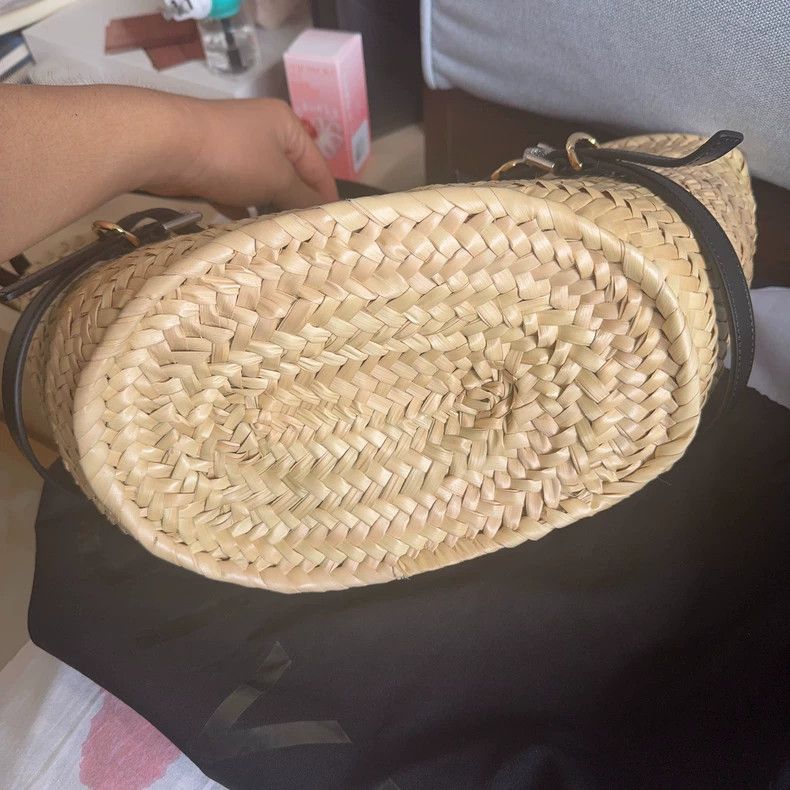 Givenchy Givenchy Wicker Tote Bag with Black Leather Handle Size ONE SIZE - 4 Thumbnail
