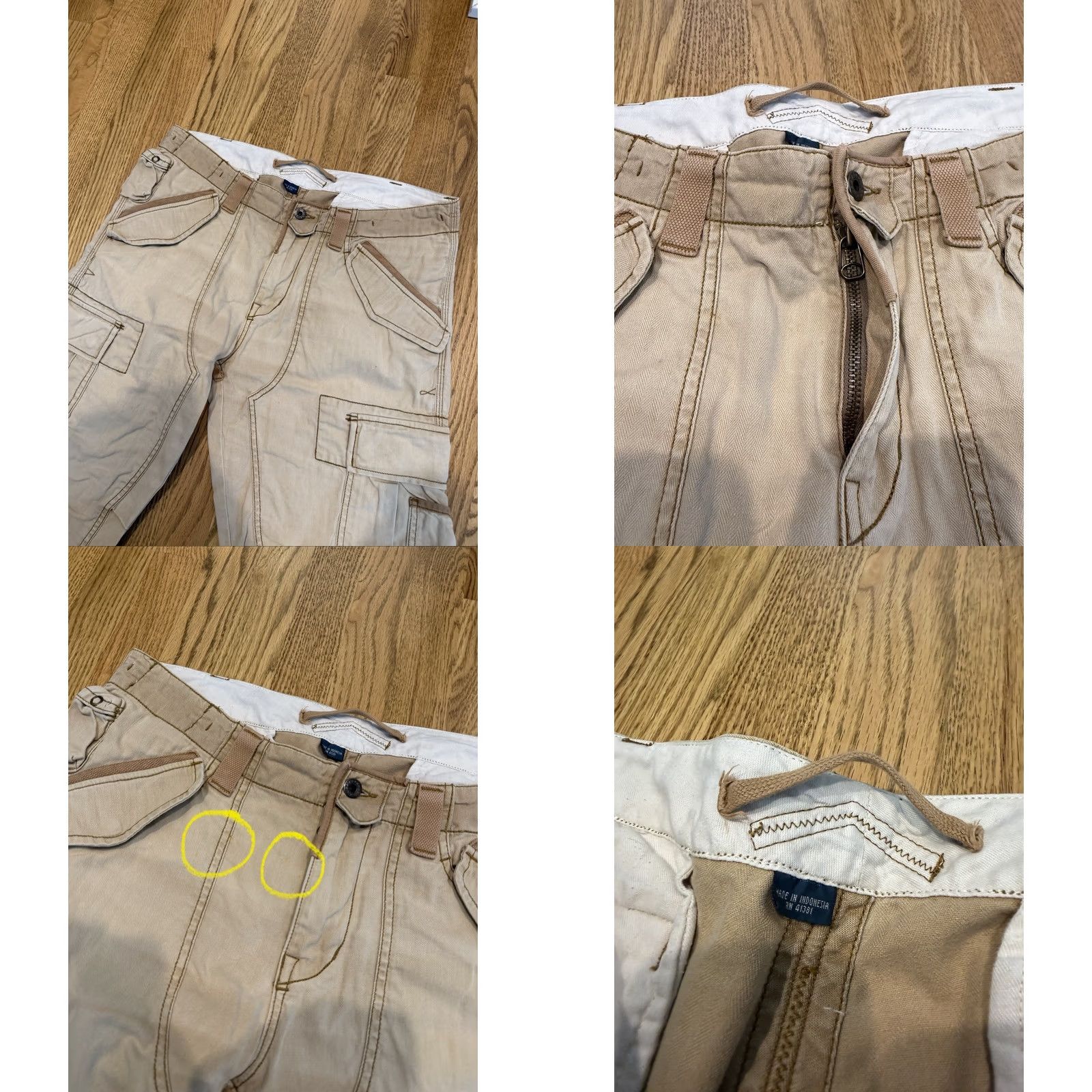 Polo Ralph Lauren VINTAGE Polo Ralph Lauren Military Cargo Pants Mens 34x30 34x29 Beige Cotton Trousers Patches Logo Front Zip Button Cargo Pants Shoes? Size US S / EU 44-46 / 1 - 8 Thumbnail