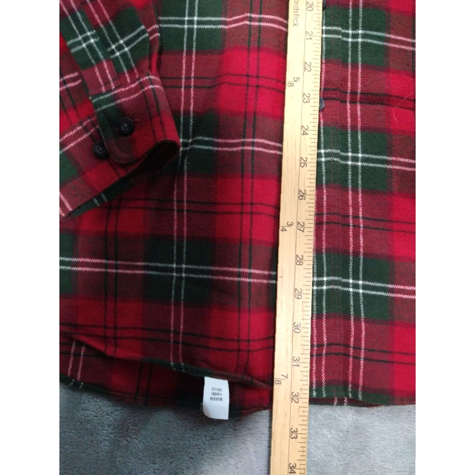 Vintage VINTAGE L.L.Bean Shirt Mens XL Red Plaid Flannel Button-Up Long Sleeve Cotton Garment Size US XL / EU 56 / 4 - 4 Thumbnail