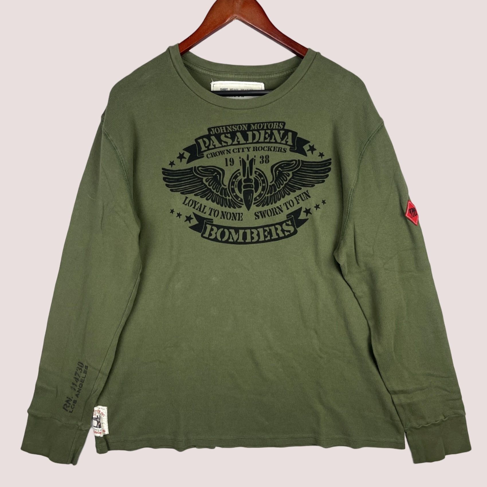 Vintage Johnson Motors Shirt Mens 2XL Green Long Sleeve Thermal Made In USA Bombers Knit Size US XXL / EU 58 / 5 - 1 Thumbnail