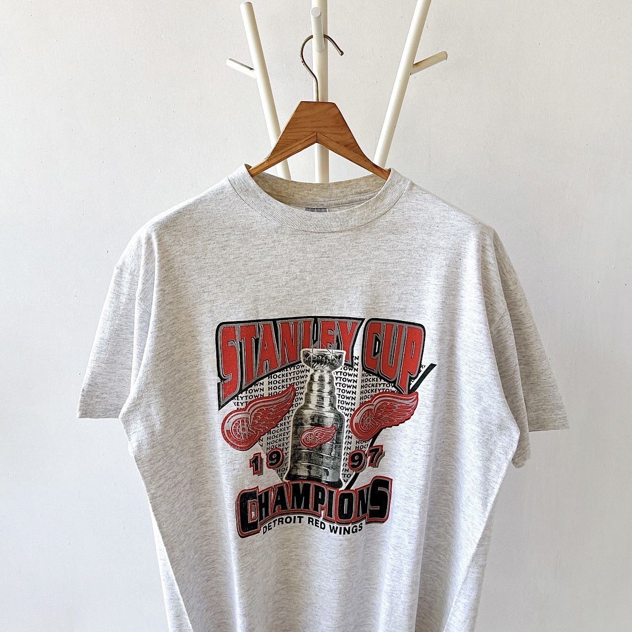 Vintage 90s Detroit Red Wings NHL t-shirt/ L Size US L / EU 52-54 / 3 - 3 Thumbnail