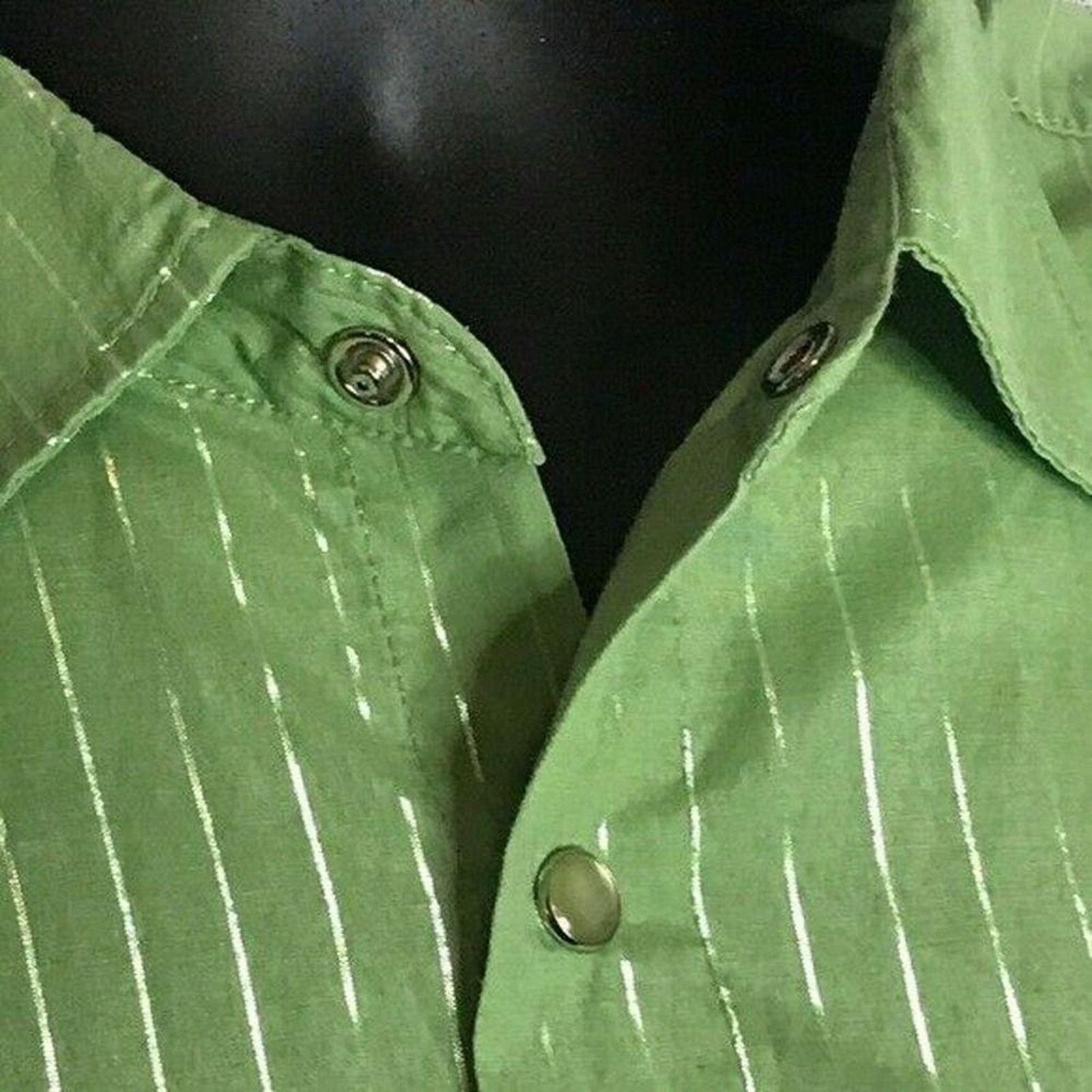 Other Lamasini Green Button-Up Shirt Y2K Casual Stripe Style L Size US L / EU 52-54 / 3 - 6 Thumbnail