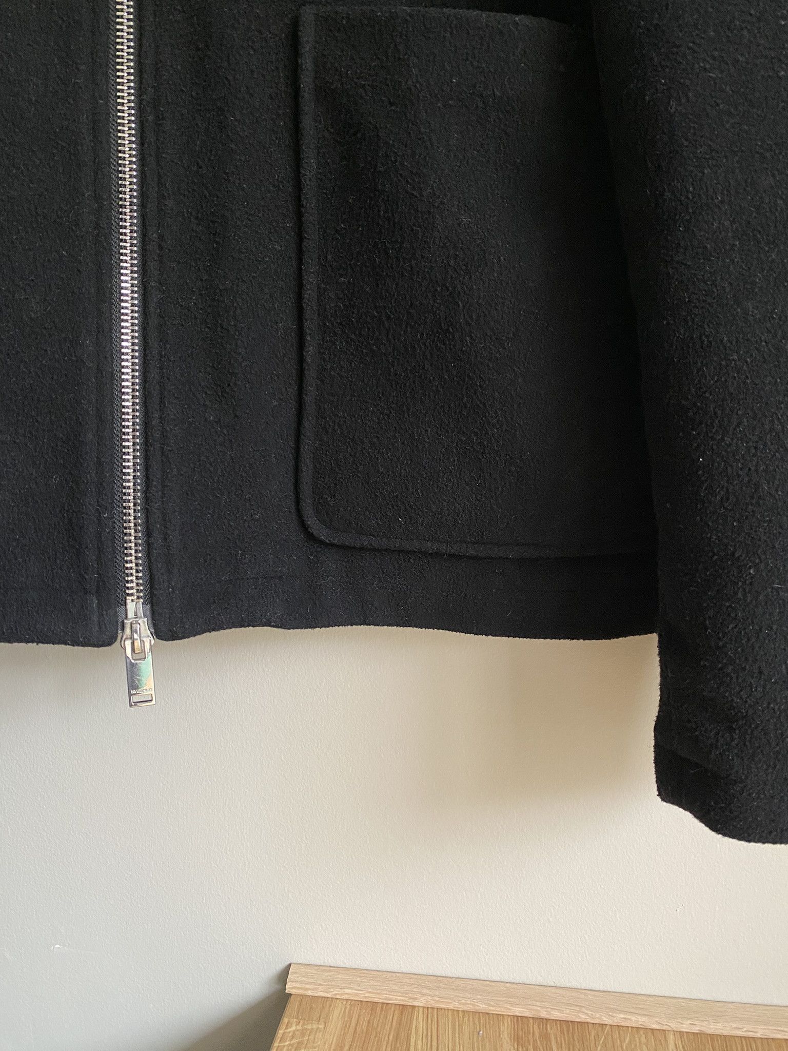Acne Studios $810 - Zip Boxy Jacket - Black Wool Size US L / EU 52-54 / 3 - 6 Thumbnail