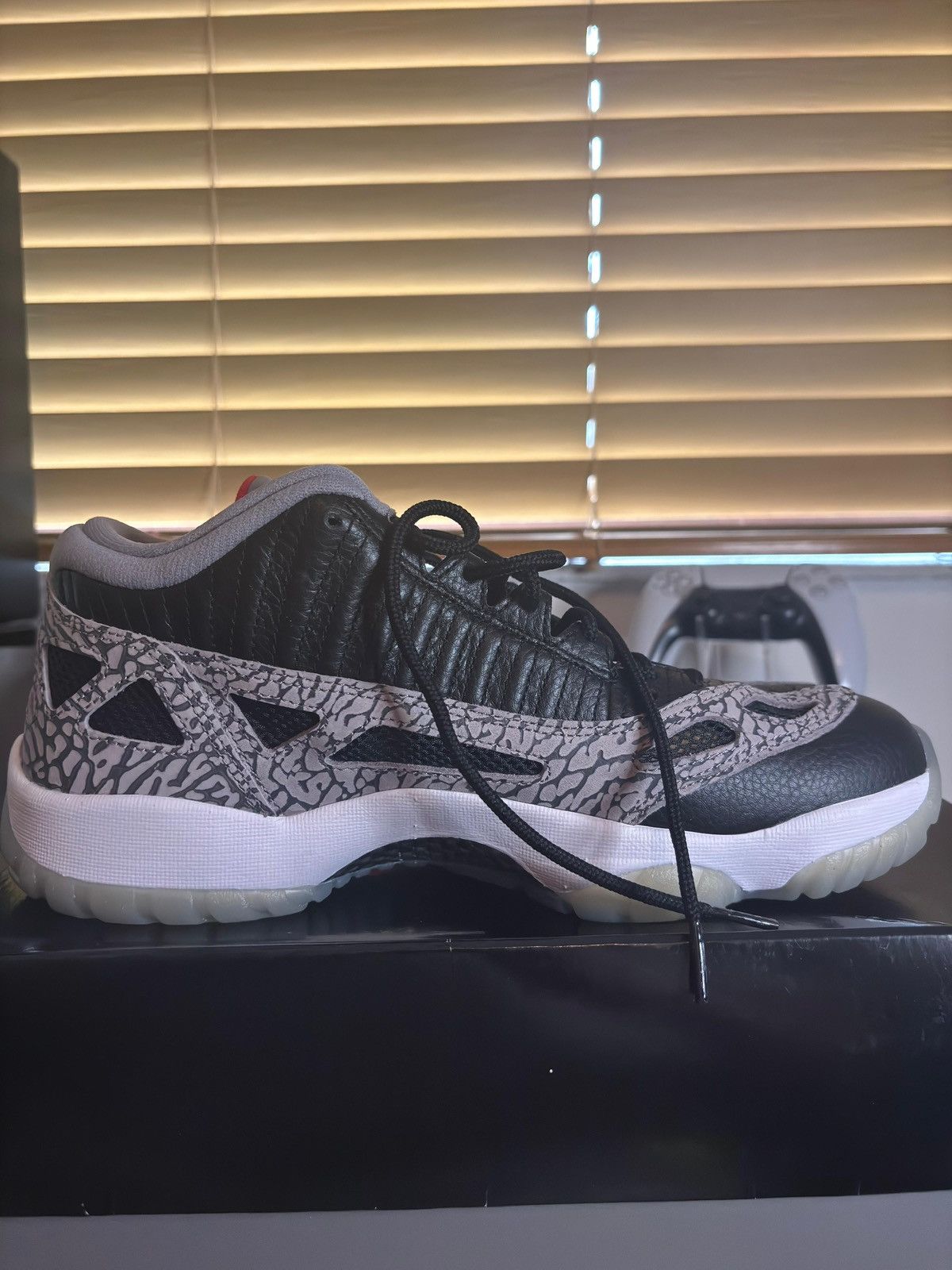 Jordan Brand Air Jordan 11 Retro Low IE "Black Cement" Size US 11 / EU 44 - 2 Thumbnail