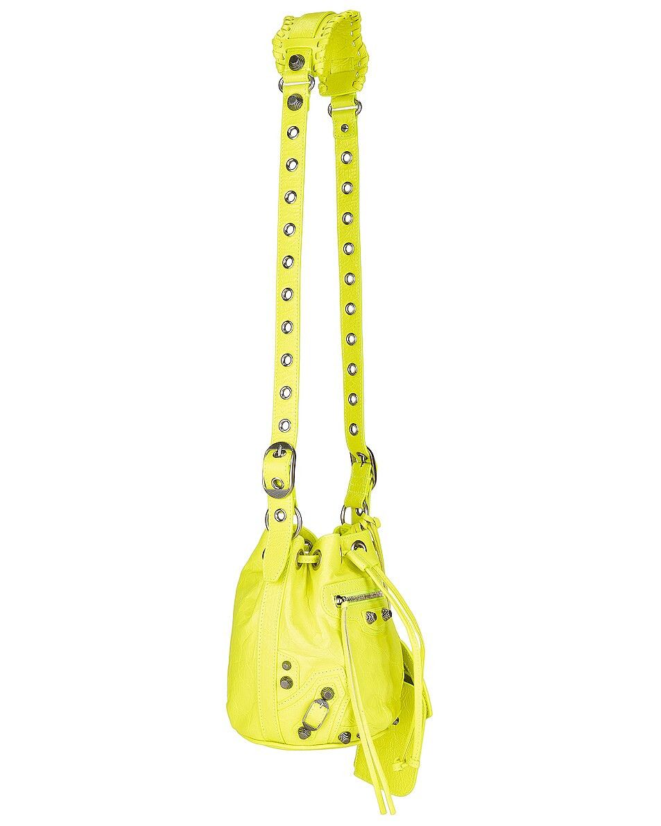 Balenciaga o1la1rc1a1024 Size: OS / Le Cagole Bucket Bag Fluo Yellow Size ONE SIZE - 3 Thumbnail