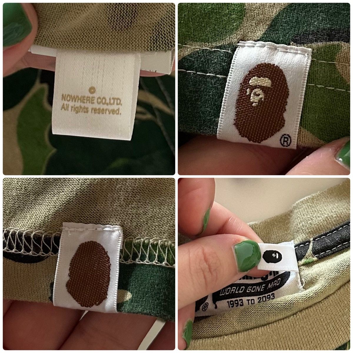 Bape A Bathing Ape Bape WGM Shark Tee Short Sleeve Green Camo Size US M / EU 48-50 / 2 - 8 Thumbnail