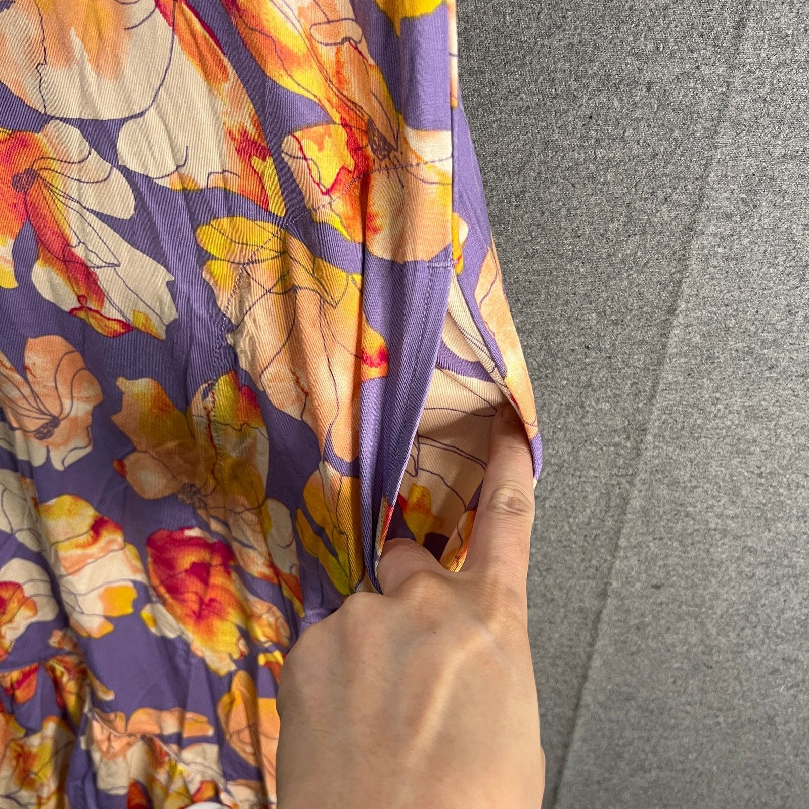 Other LOGO by Lori Goldstein Rayon Elbow Sleeve Dress Lavender Size M / US 6-8 / IT 42-44 - 9 Thumbnail