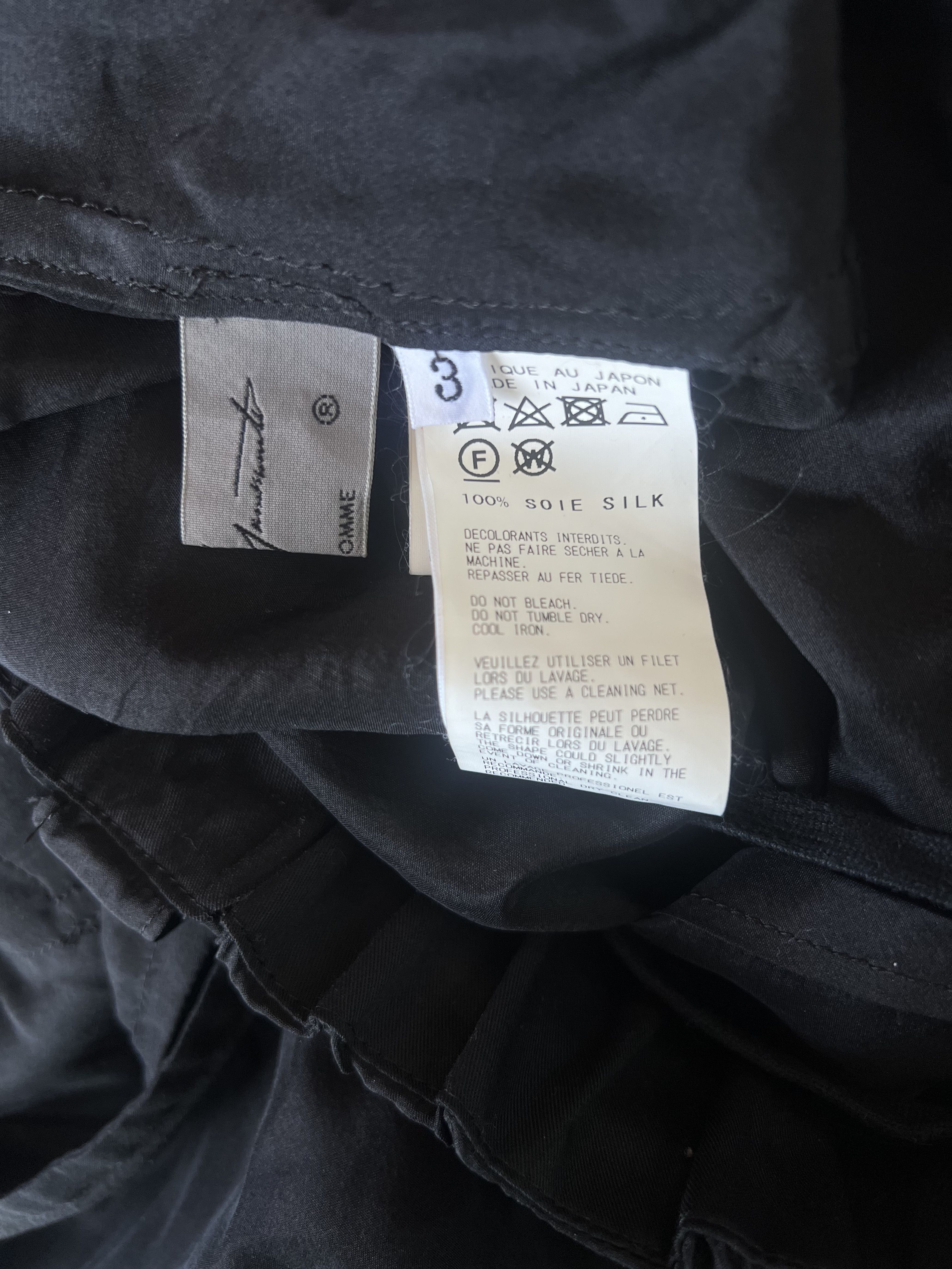 Yohji Yamamoto Yohji Yamamoto Pour Homme - Silk Spilts Wide Pants trouser Size US 30 / EU 46 - 10 Thumbnail